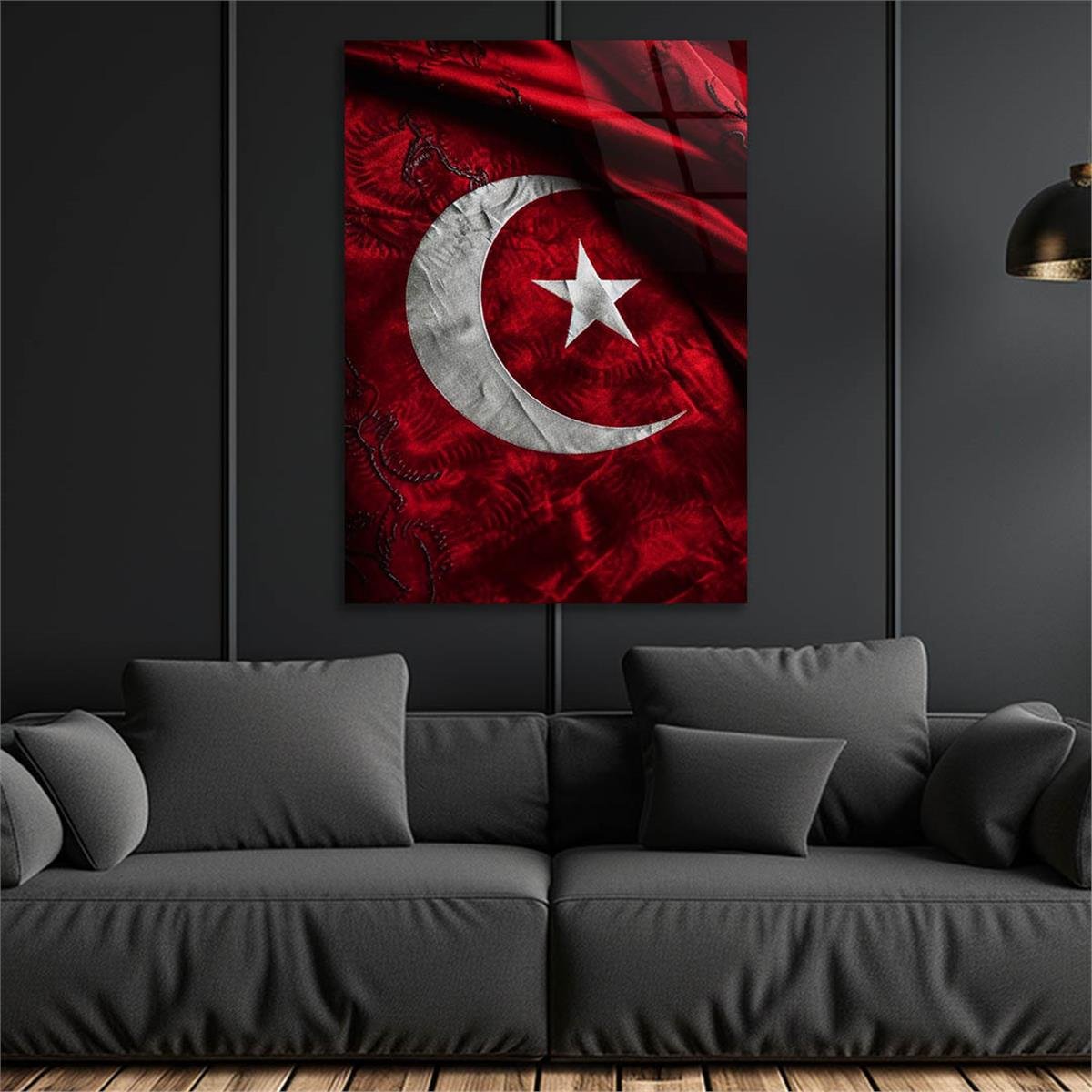 Dikey VatanTemalı Cam Tablo 185