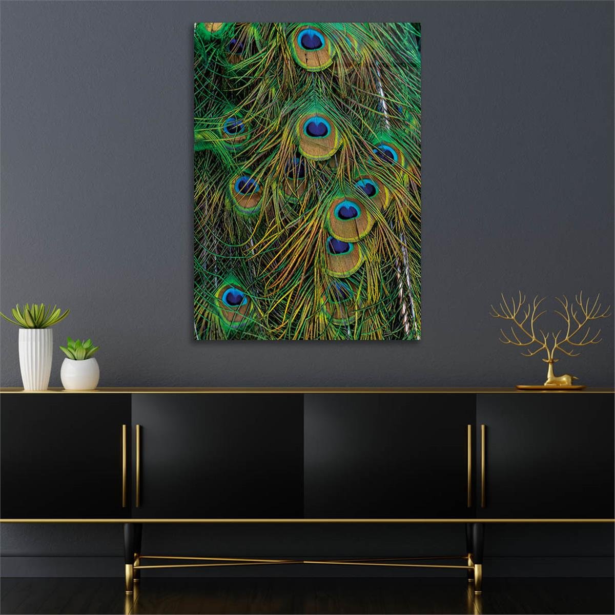 Vertical Tempered Glasss Wall Arts Natured-Themed165