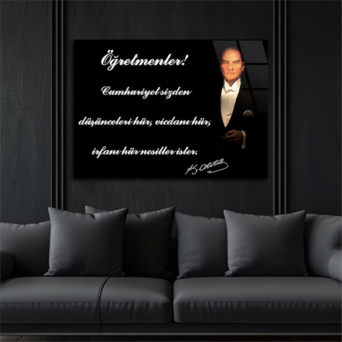 MUSTAFA KEMAL ATATÜRK Tempered Glass Wall Art 