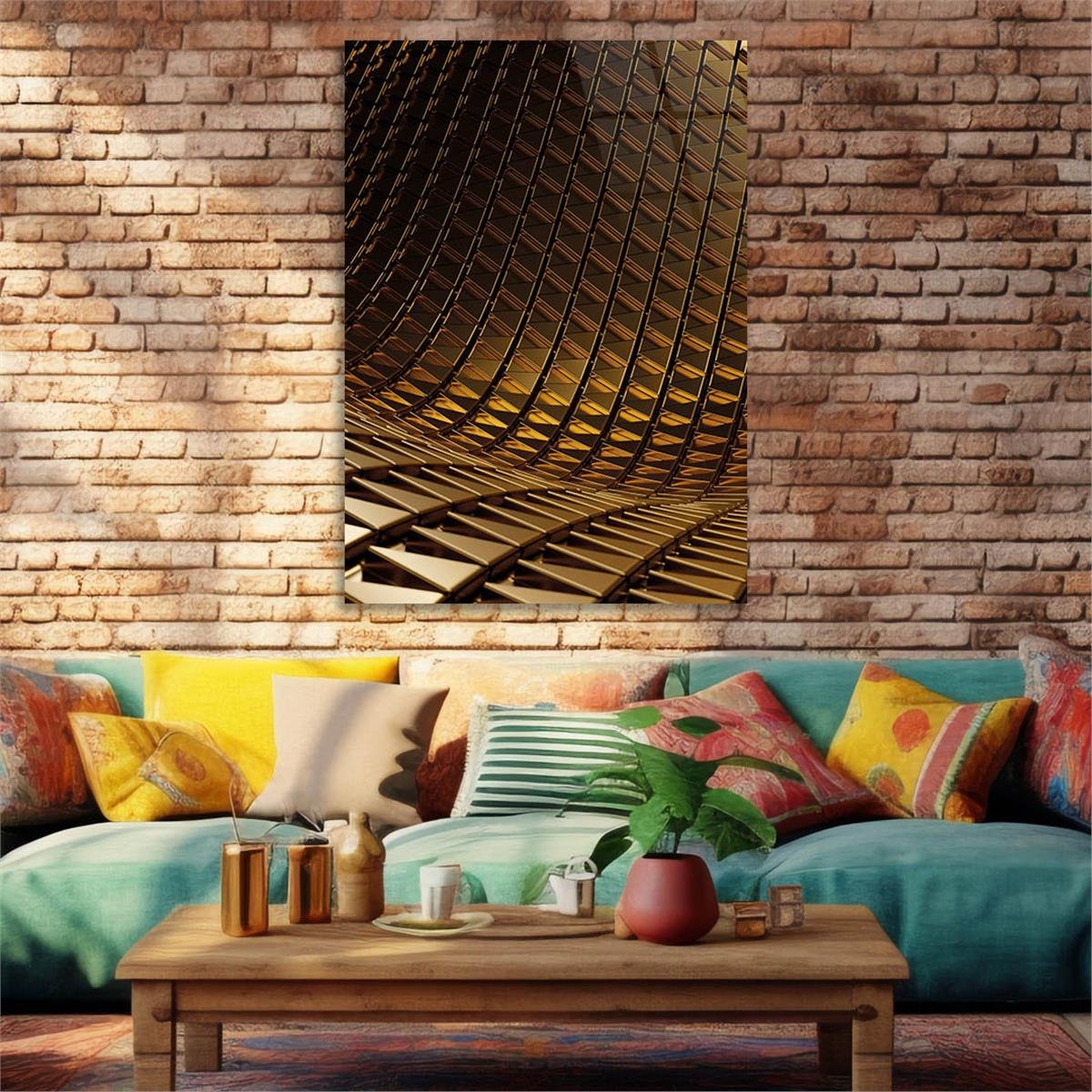 Vertical Tempered Glasss Wall Arts Art-Themed 286