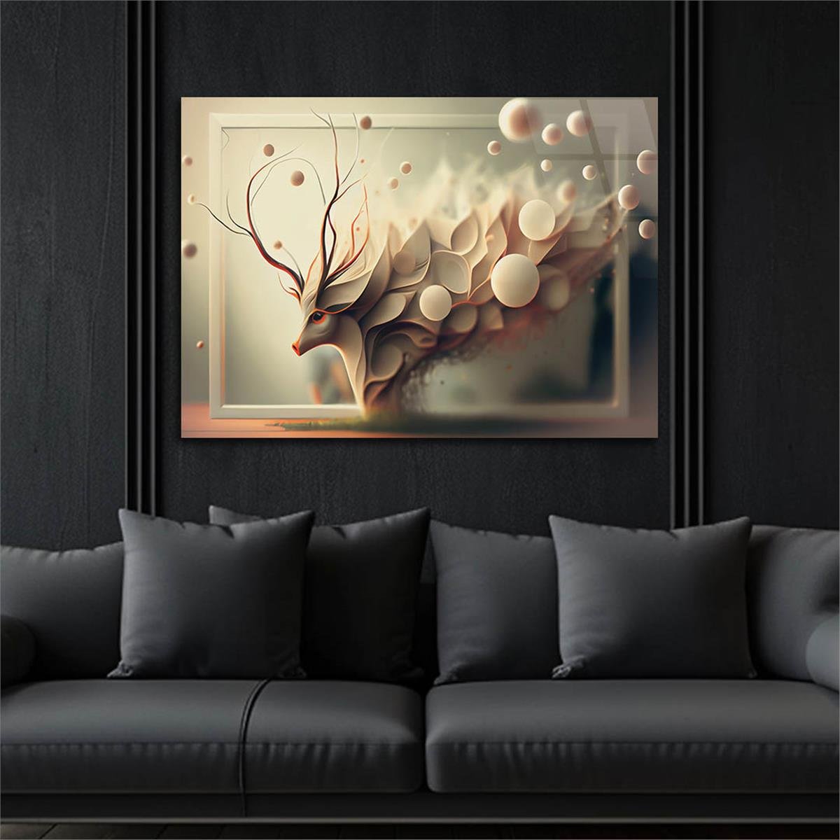 Horizontal Art-Themed Tempered Glass Wall Art 340