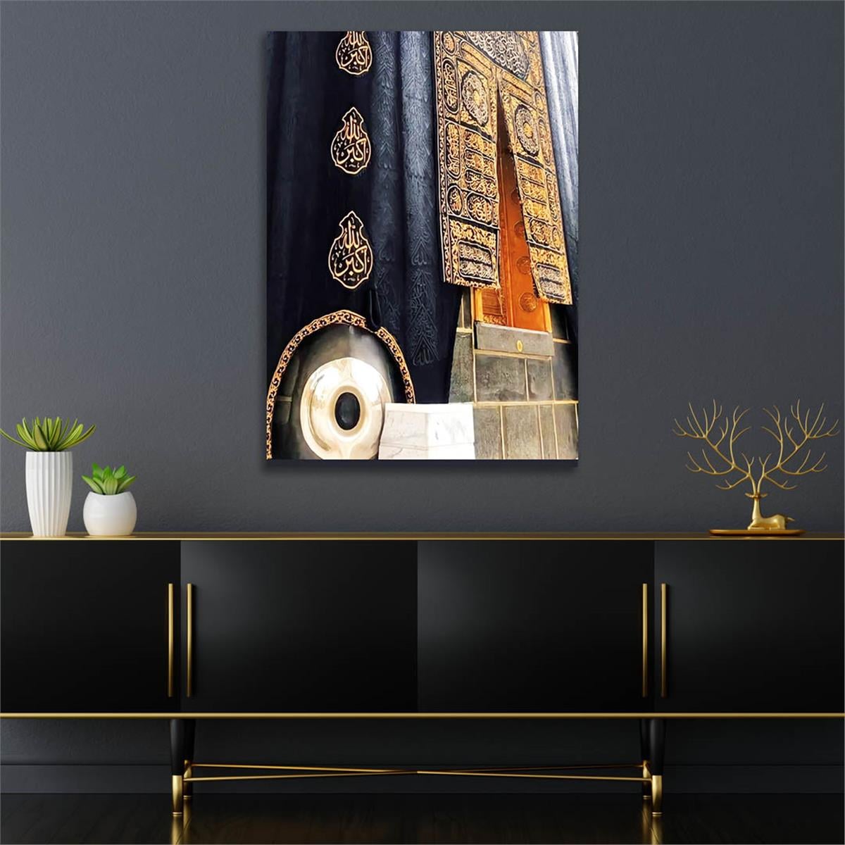Ka’bah  on Glass Print Caaba Glass Wall Art Kaaba Tempered Glass Wall Art