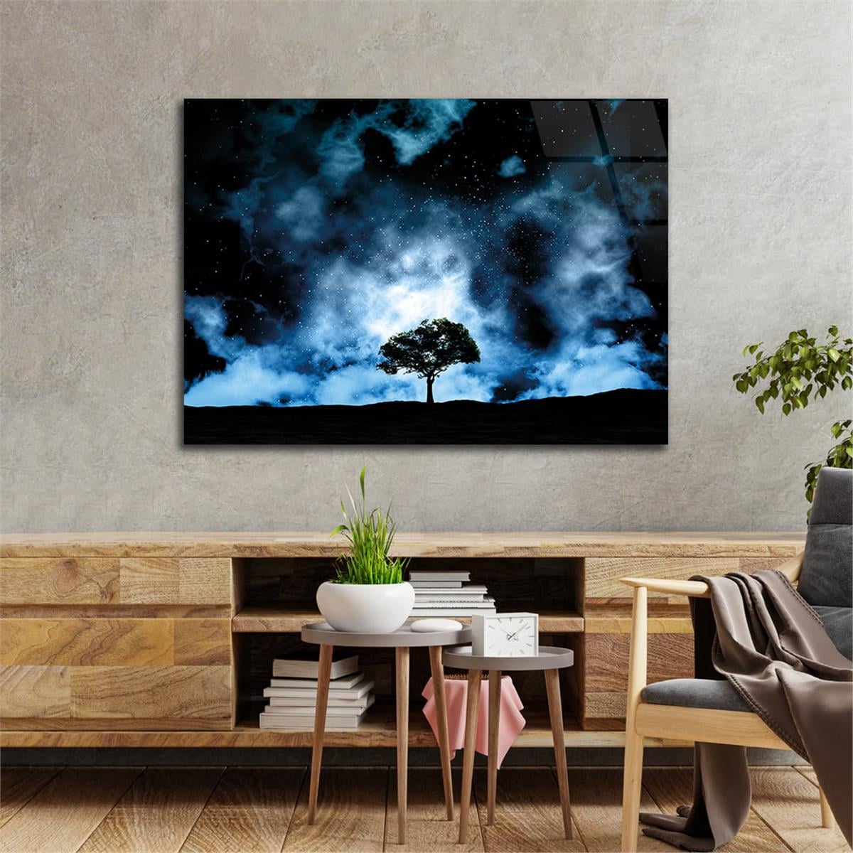 Horizontal Natured-Themed Tempered Glass Wall Art 300
