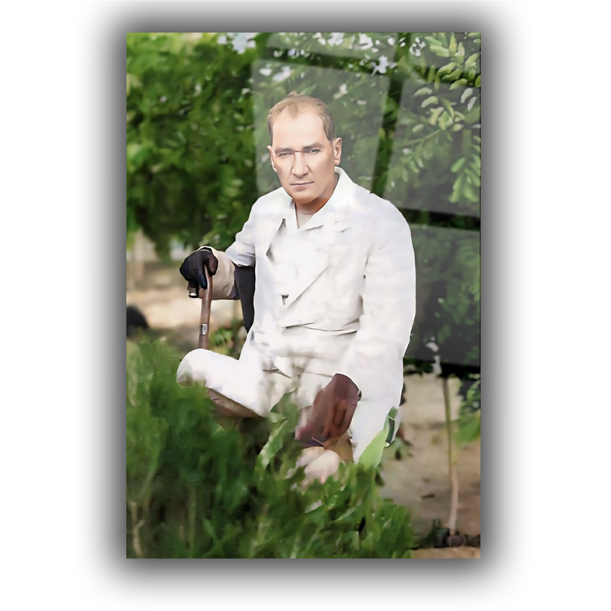 Dikey VatanTemalı Cam Tablo 146