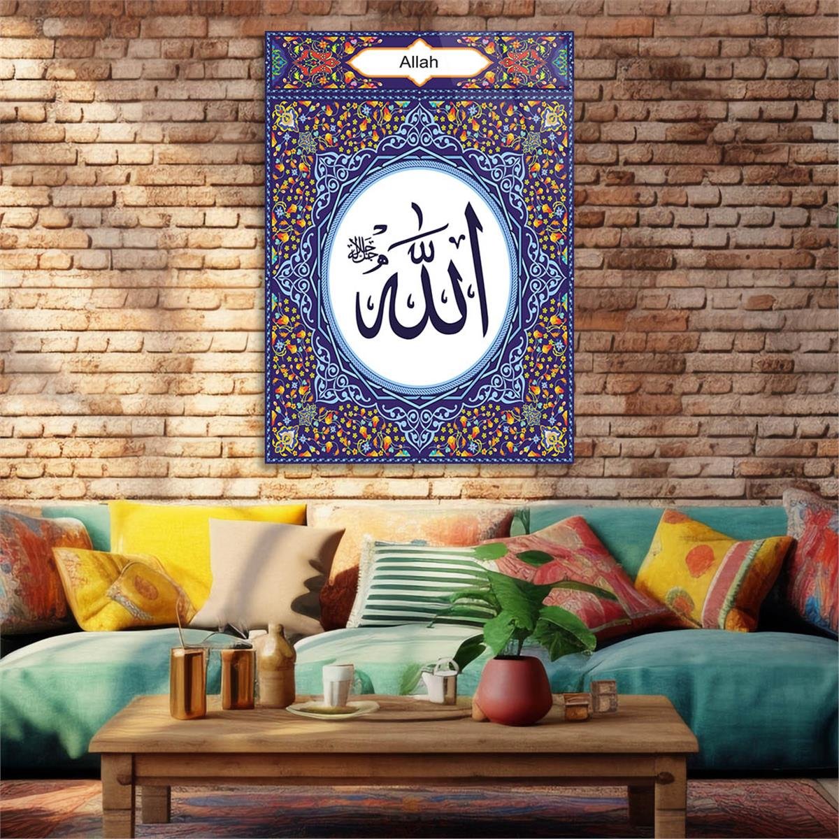 ALLAH YAZILI CAM TABLO