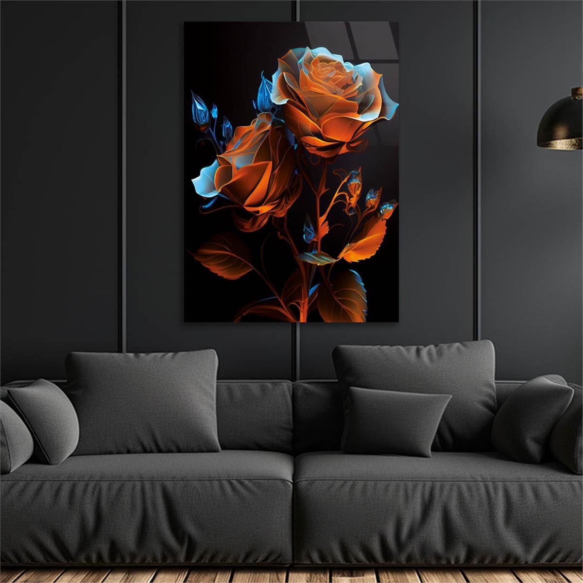 Vertical Tempered Glasss Wall Arts Natured-Themed159