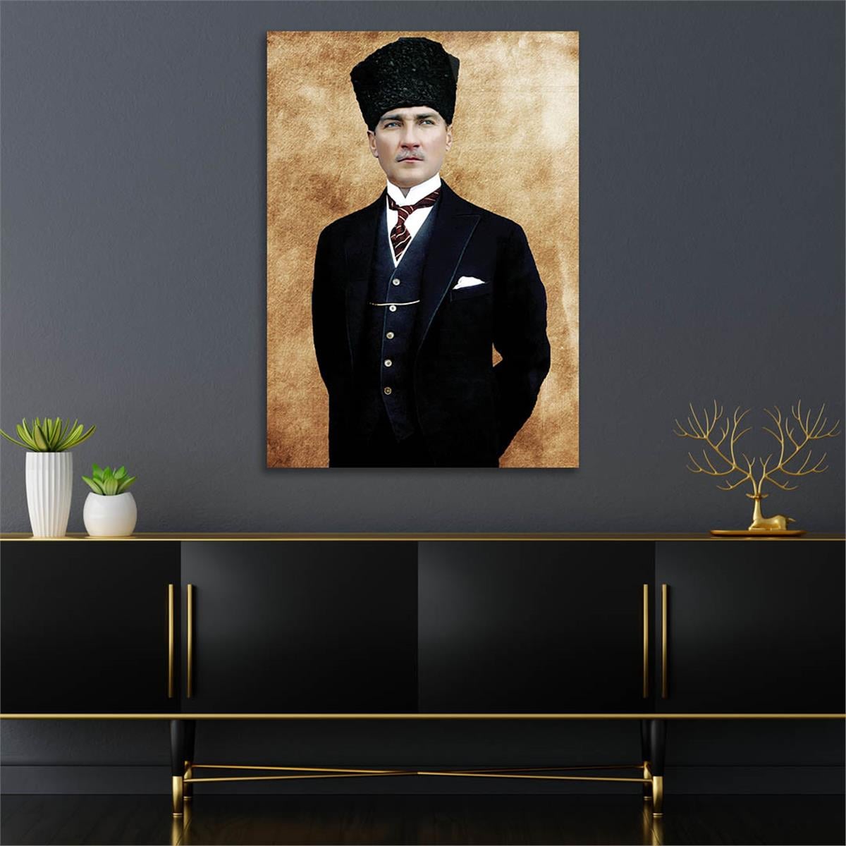 MUSTAFA KEMAL ATATÜRK Tempered Glasss Wall Art