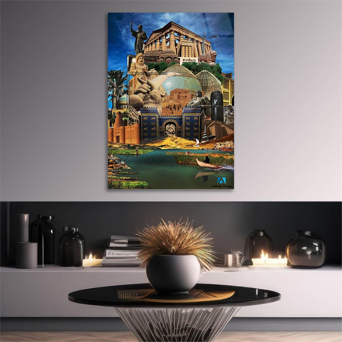 Tempered Glasss Wall Arts Art-Themed