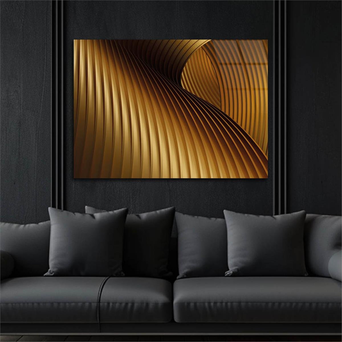 Horizontal Art-Themed Tempered Glass Wall Art 305