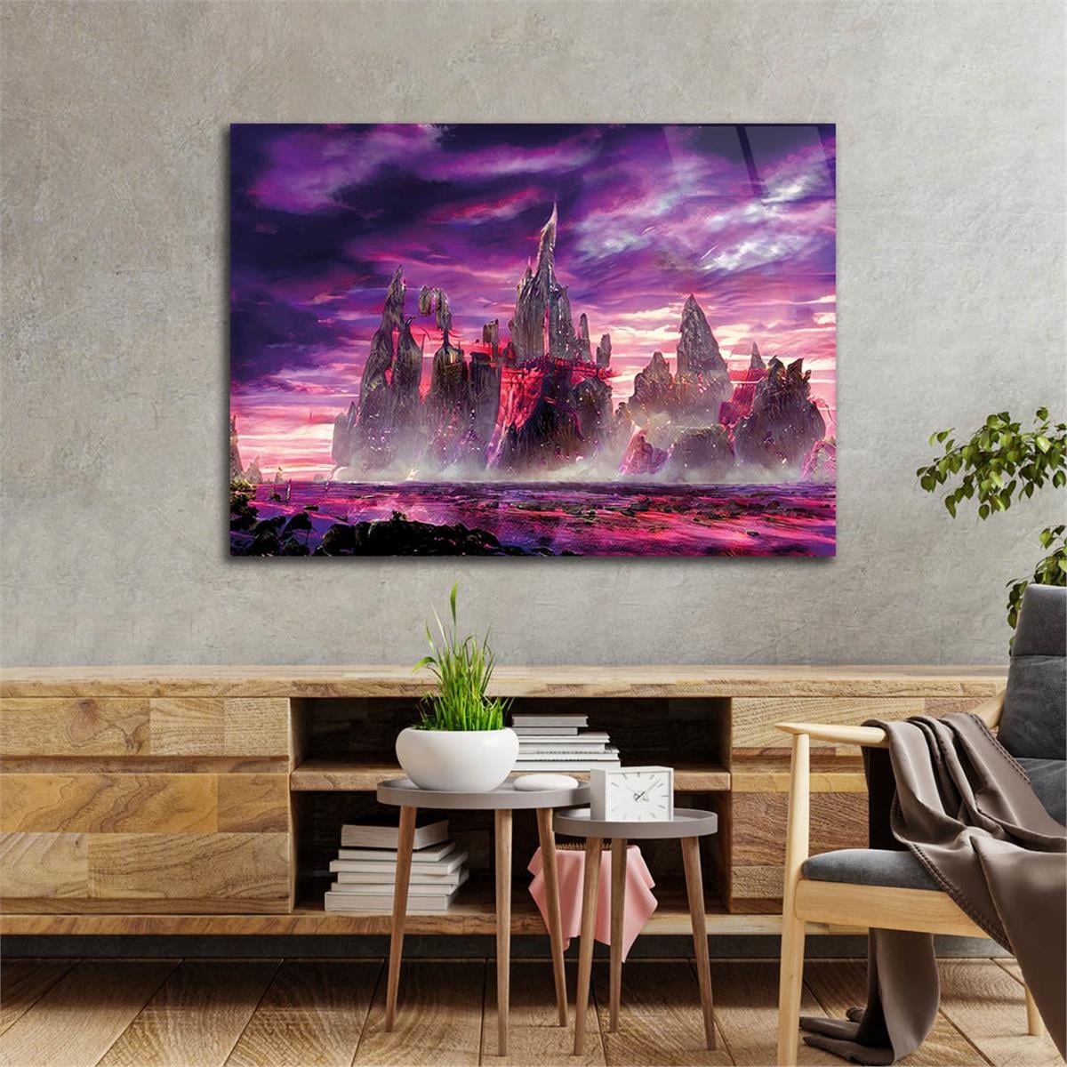 Horizontal Art-Themed Tempered Glass Wall Art 283
