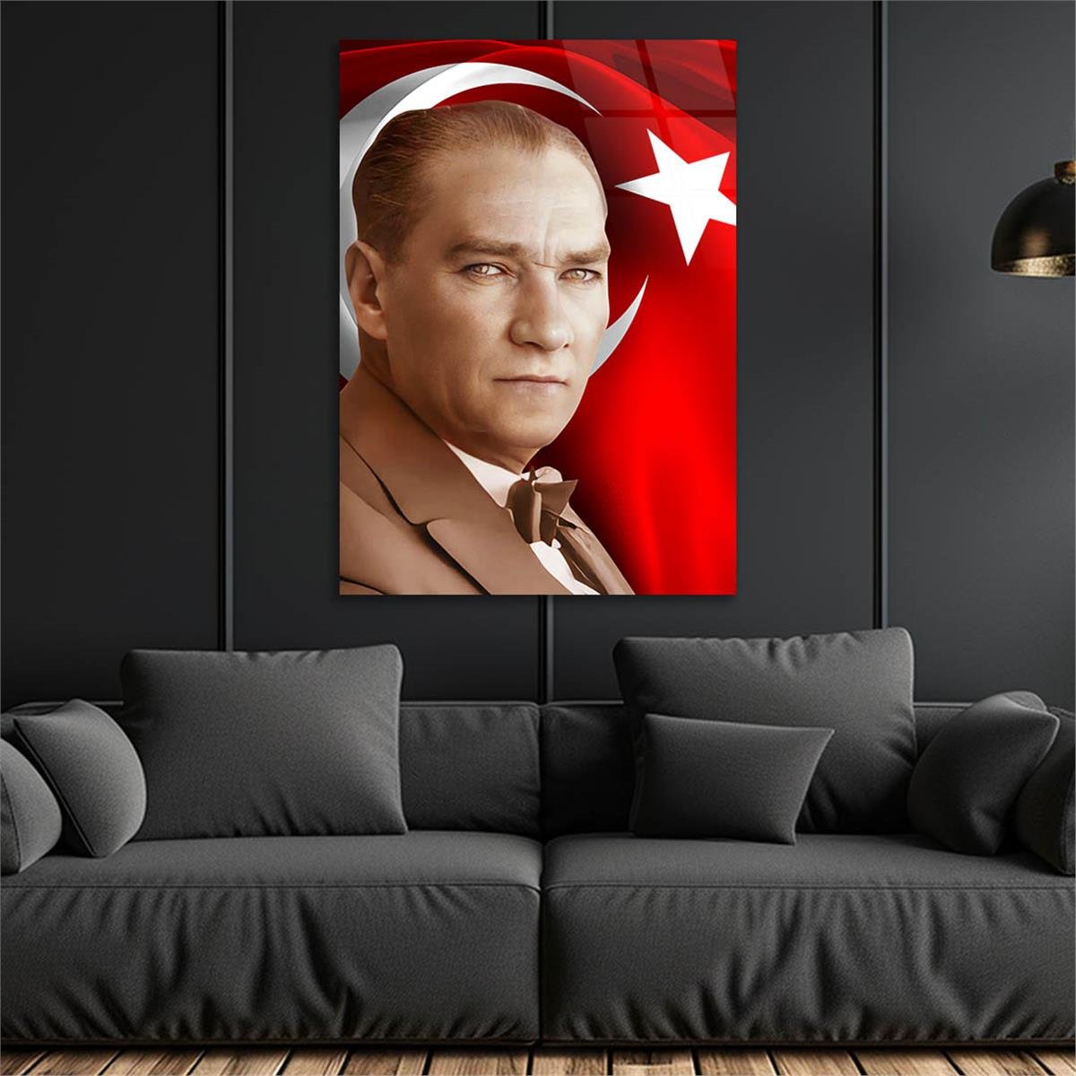 Dikey VatanTemalı Cam Tablo 257