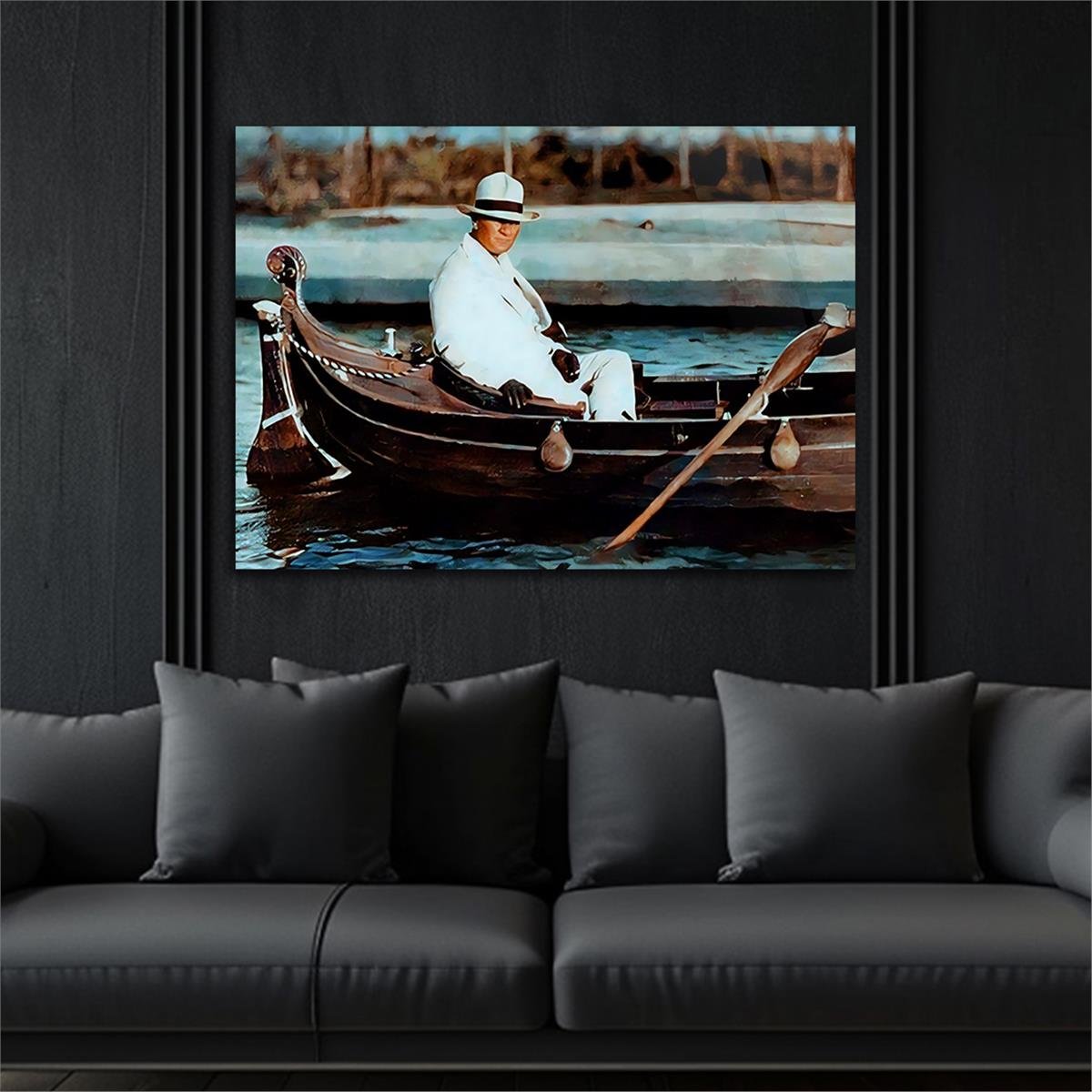 Yatay VatanTemalı Cam Tablo 105