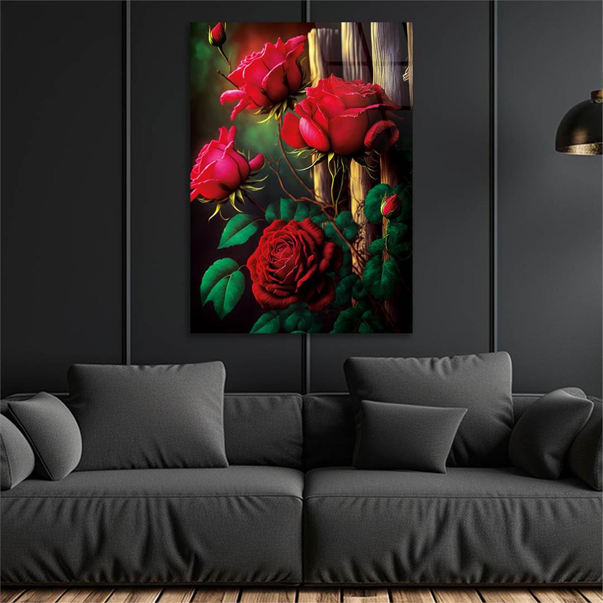 Vertical Tempered Glasss Wall Arts Natured-Themed146