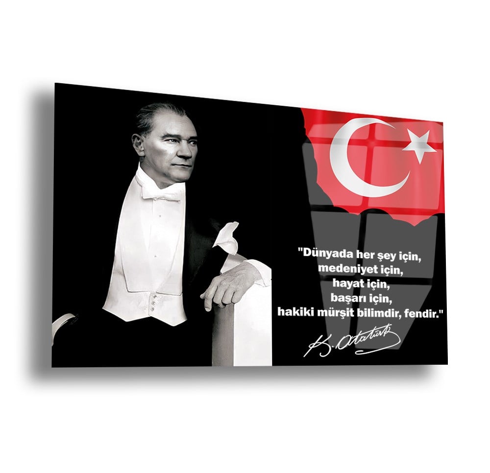 MUSTAFA KEMAL ATATÜRK CAM TABLO 