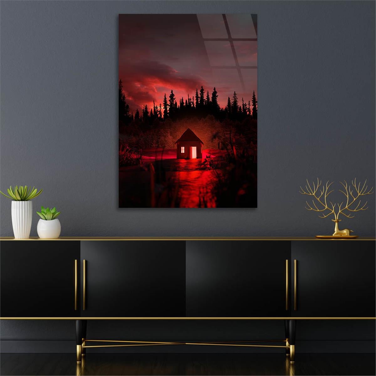 Tempered Glasss Wall Arts Natured-Themed