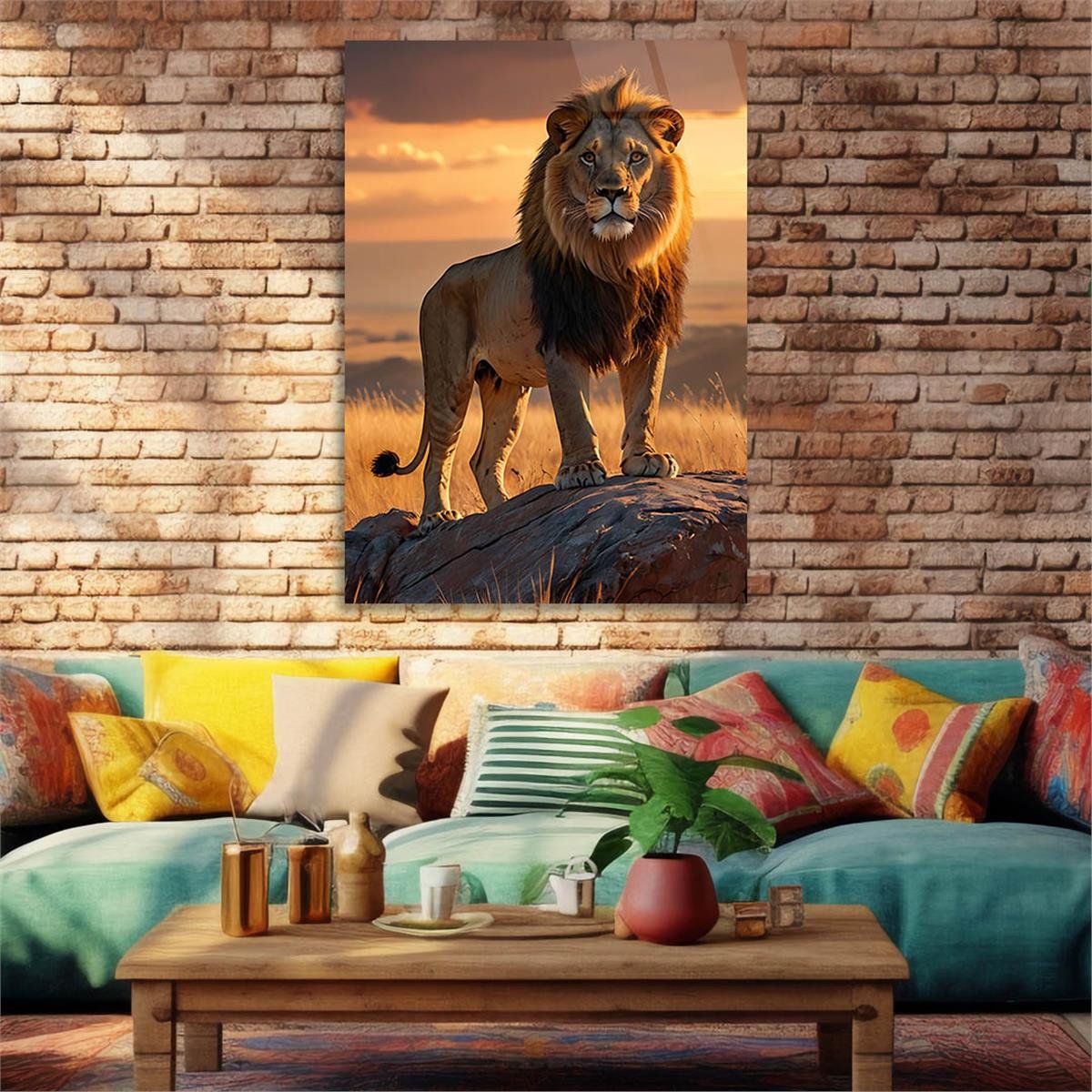 Dikey Doğa Temalı Cam Tablo 341