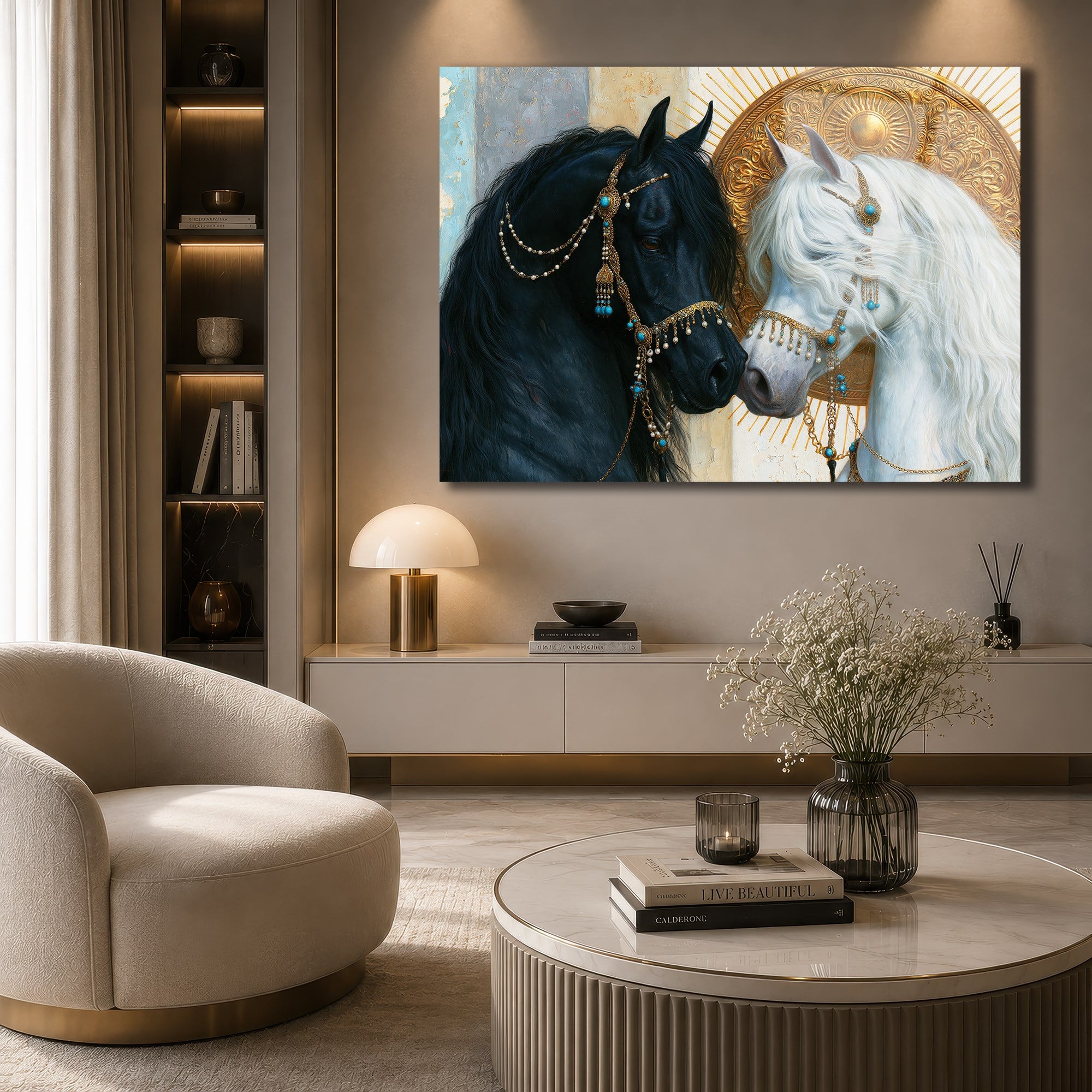 Horizontal Art-Themed Tempered Glass Wall Art 583