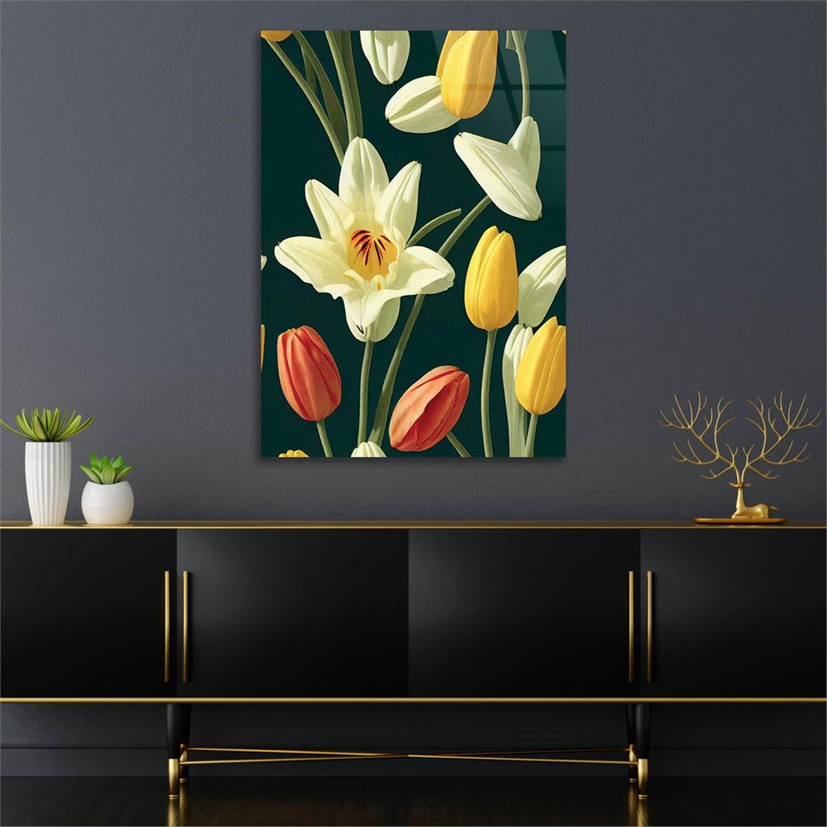 Vertical Tempered Glasss Wall Arts Art-Themed237