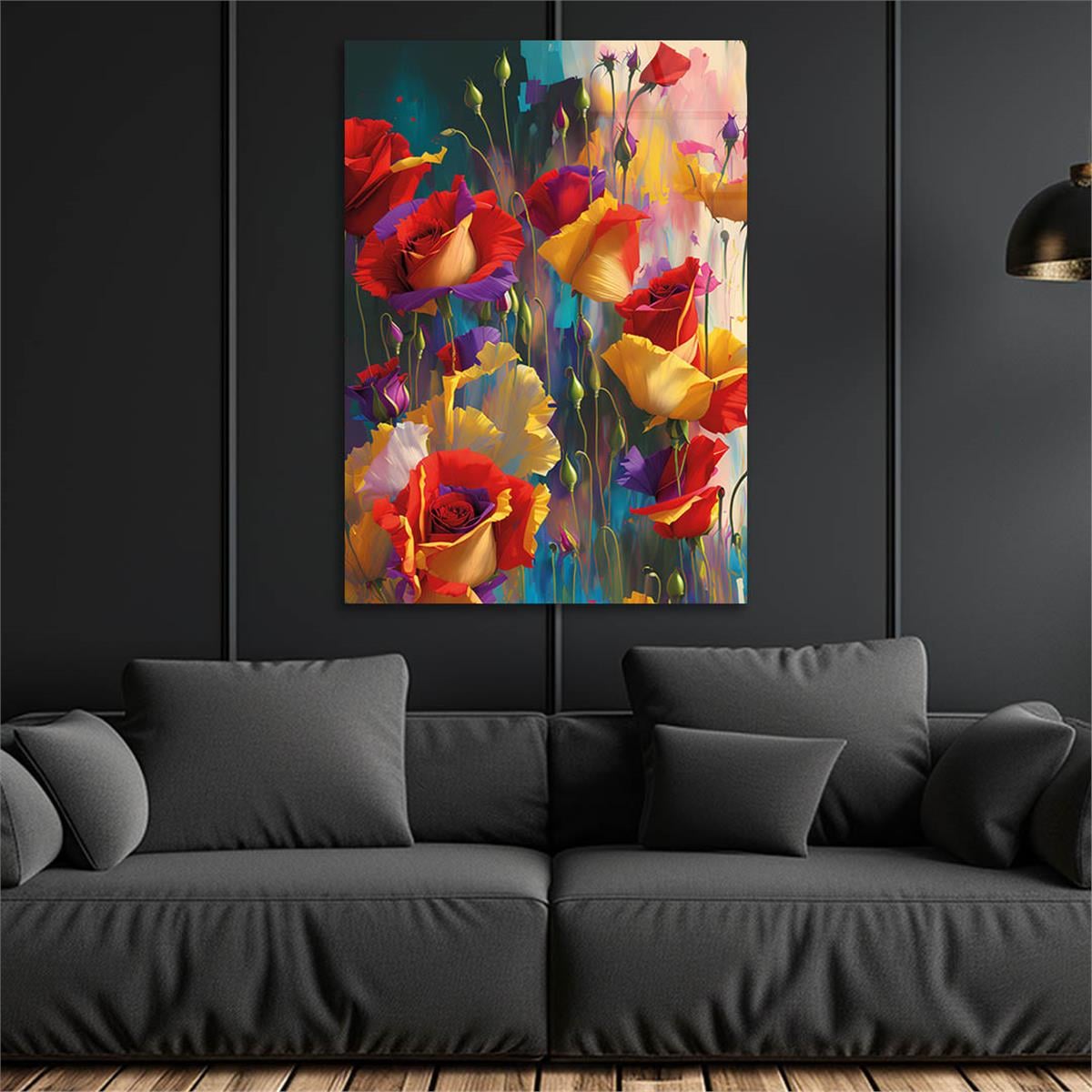 Vertical Tempered Glasss Wall Arts Art-Themed 321