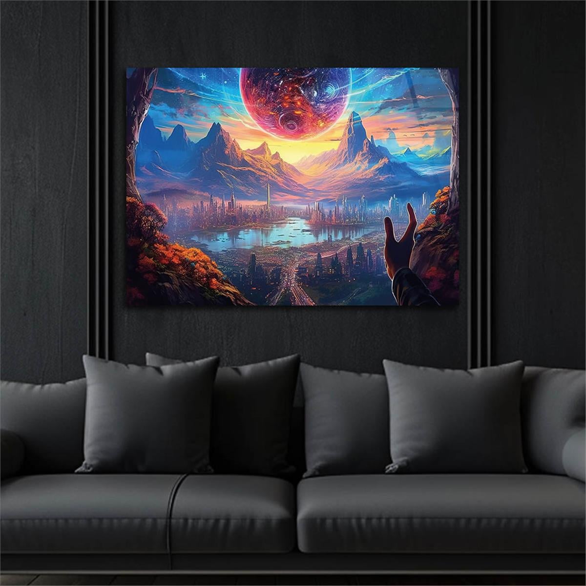 Horizontal Natured-Themed Tempered Glass Wall Art 316