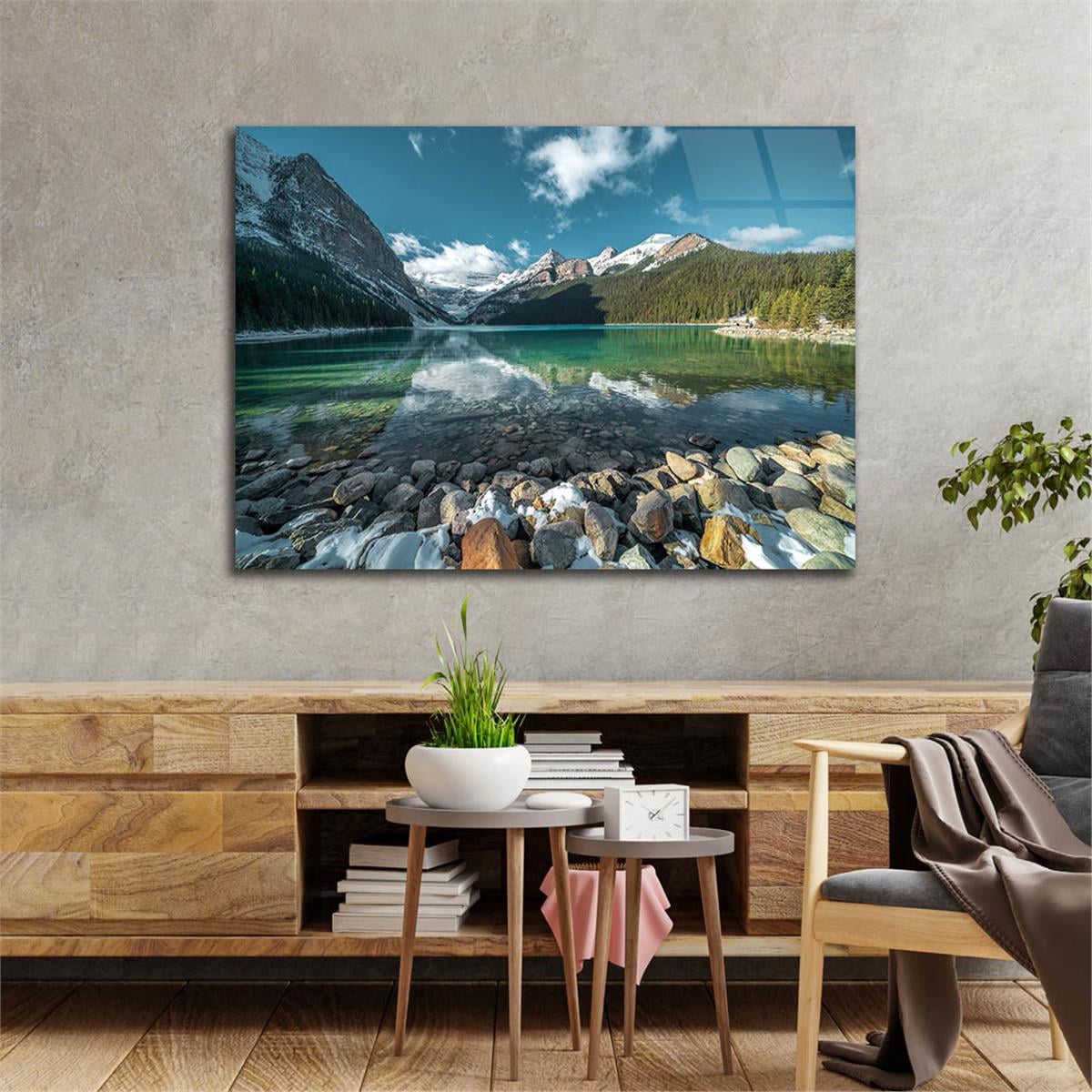 Horizontal Natured-Themed Tempered Glass Wall Art 277