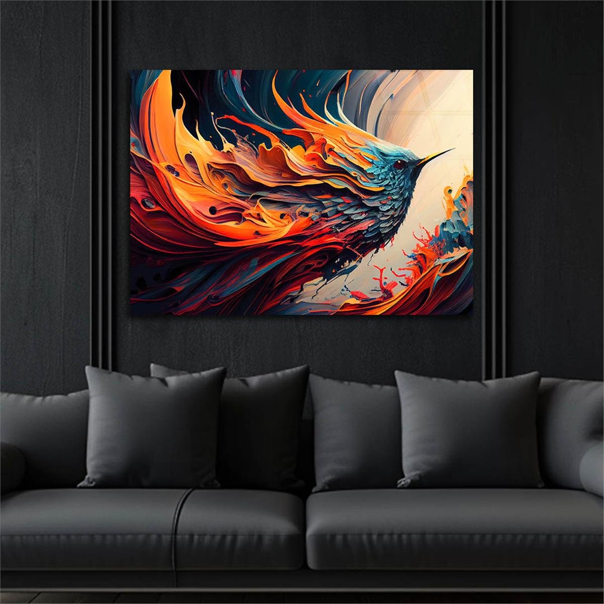 Horizontal Art-Themed Tempered Glass Wall Art 272