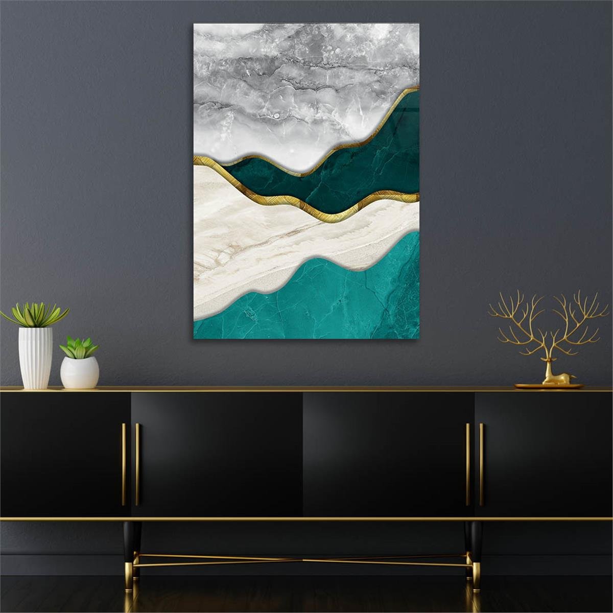 Vertical Tempered Glasss Wall Arts Art-Themed233