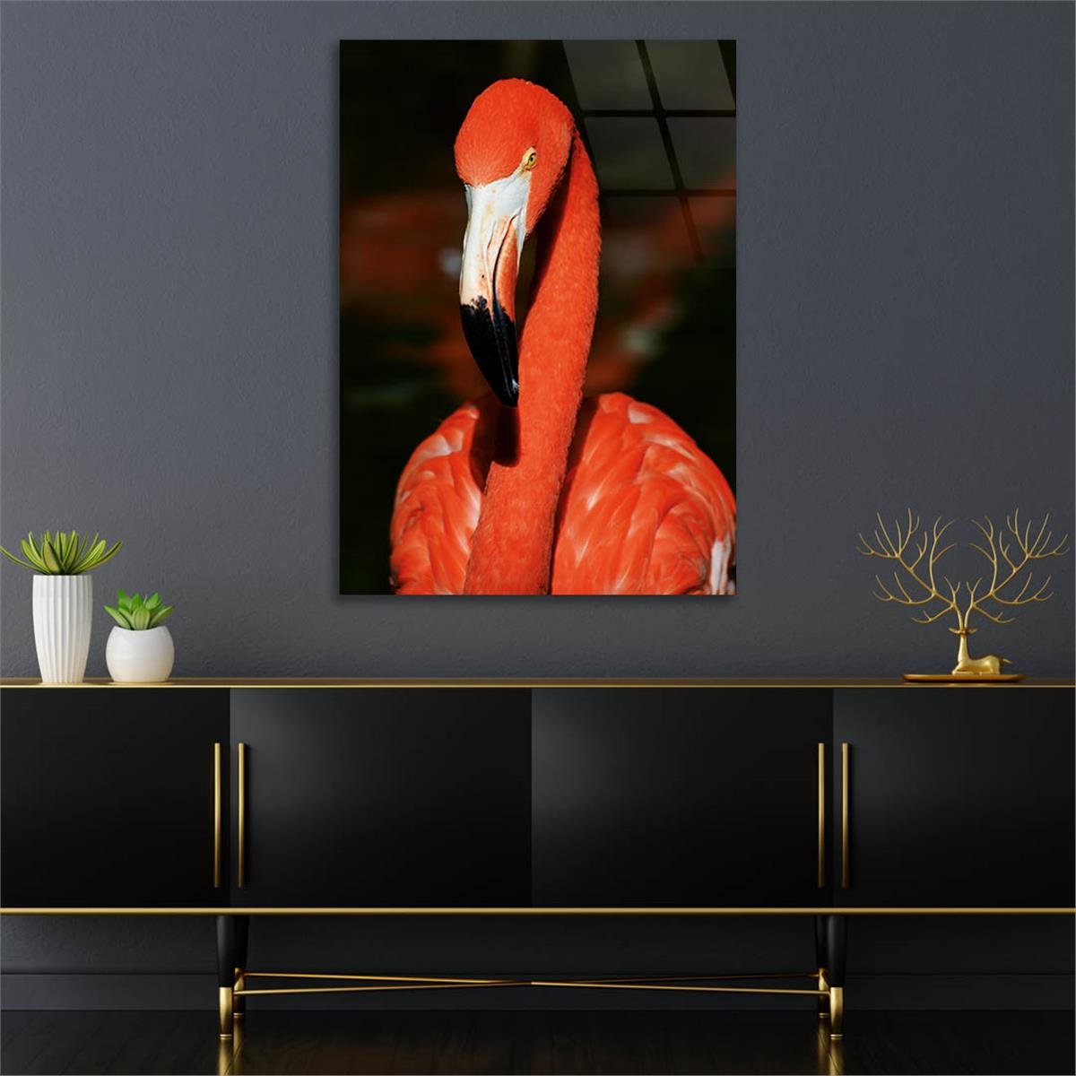 Vertical Tempered Glasss Wall Arts Natured-Themed169
