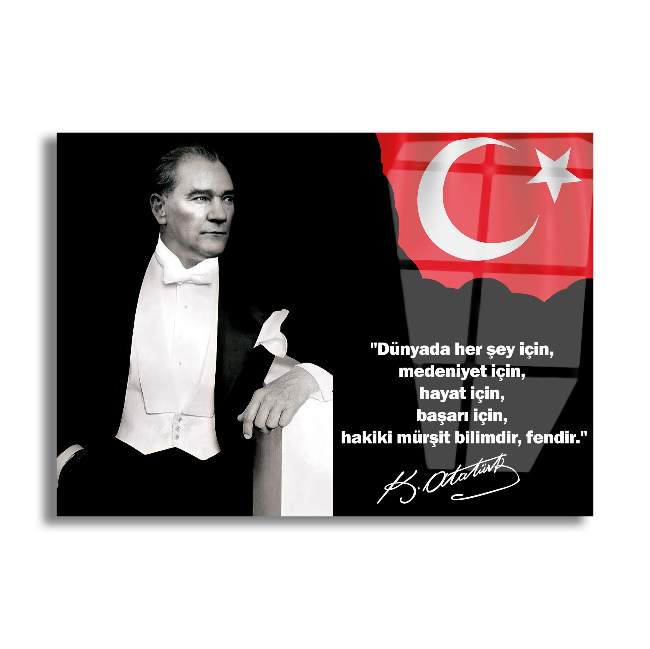 MUSTAFA KEMAL ATATÜRK CAM TABLO 