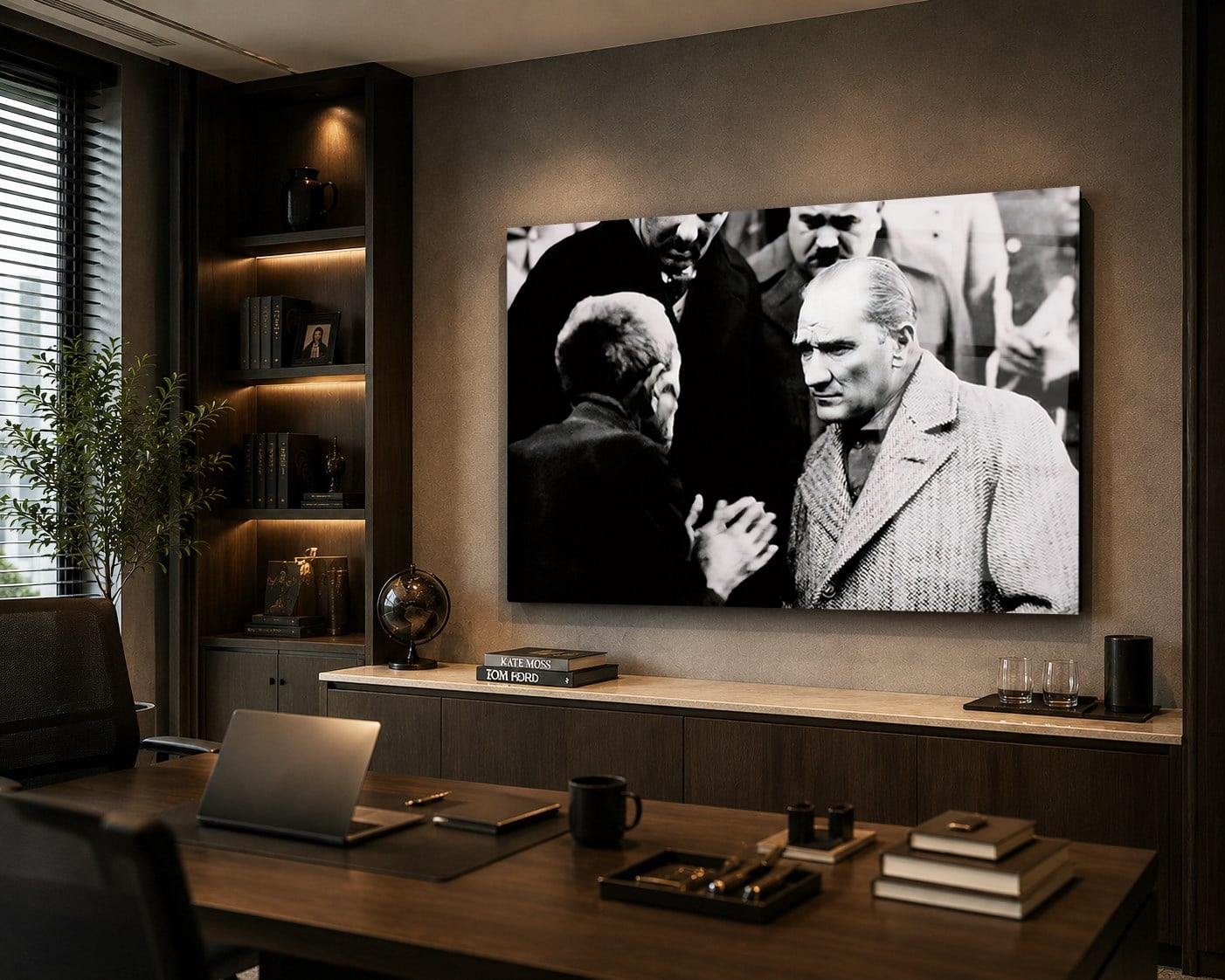 Yatay VatanTemalı Cam Tablo 113