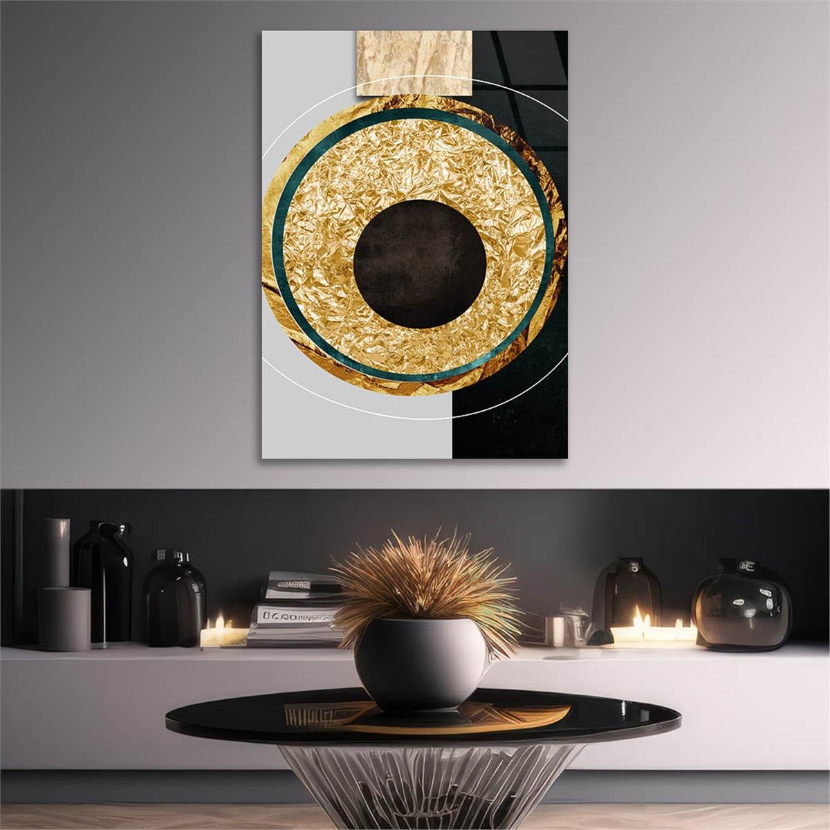 Vertical Tempered Glasss Wall Arts Art-Themed 289