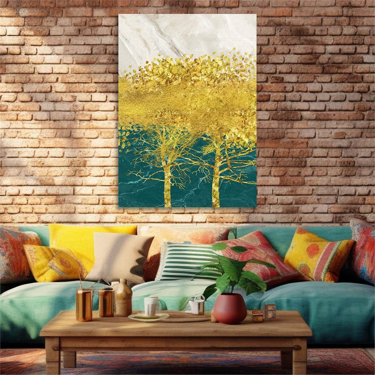 Vertical Tempered Glasss Wall Arts Art-Themed224