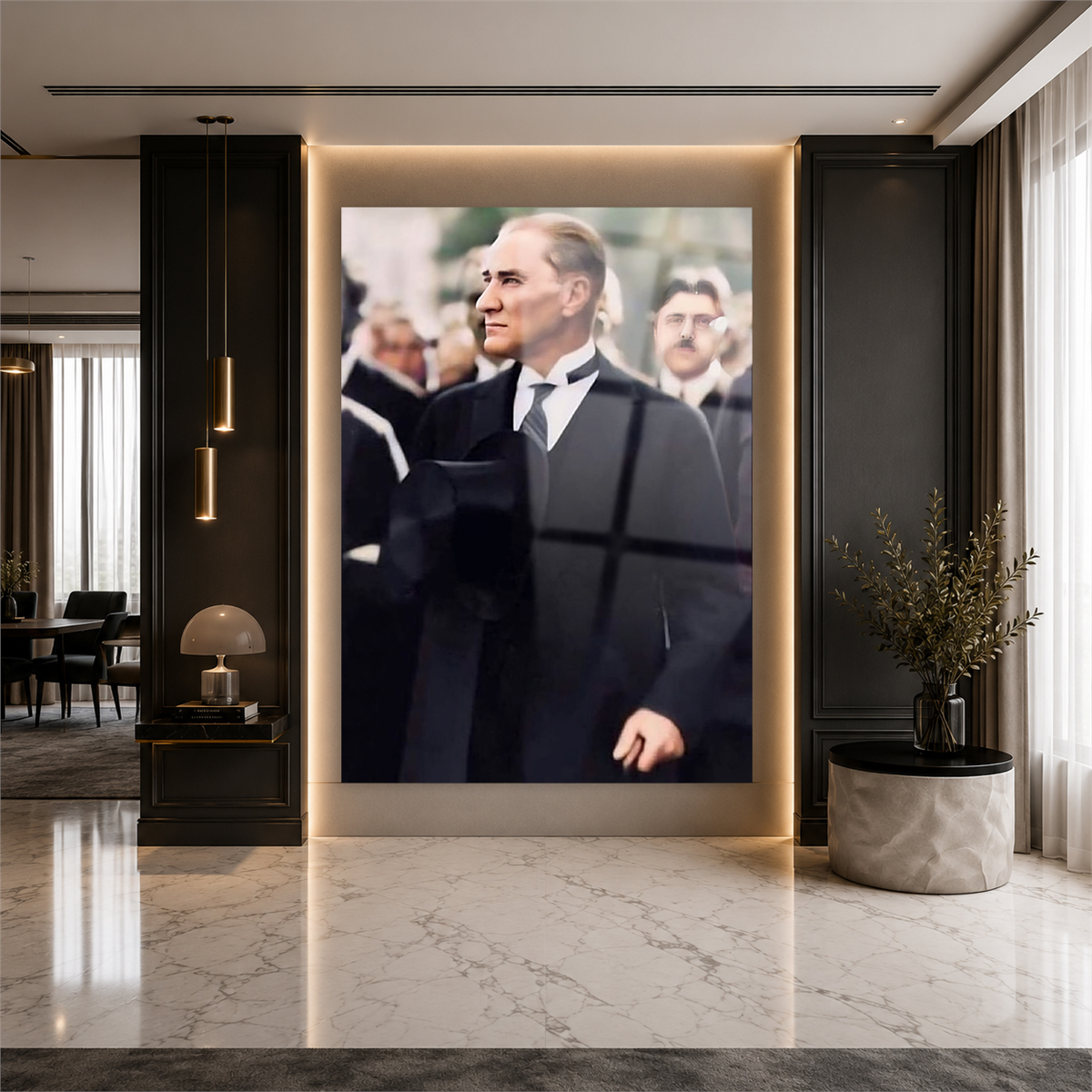 Dikey VatanTemalı Cam Tablo 192
