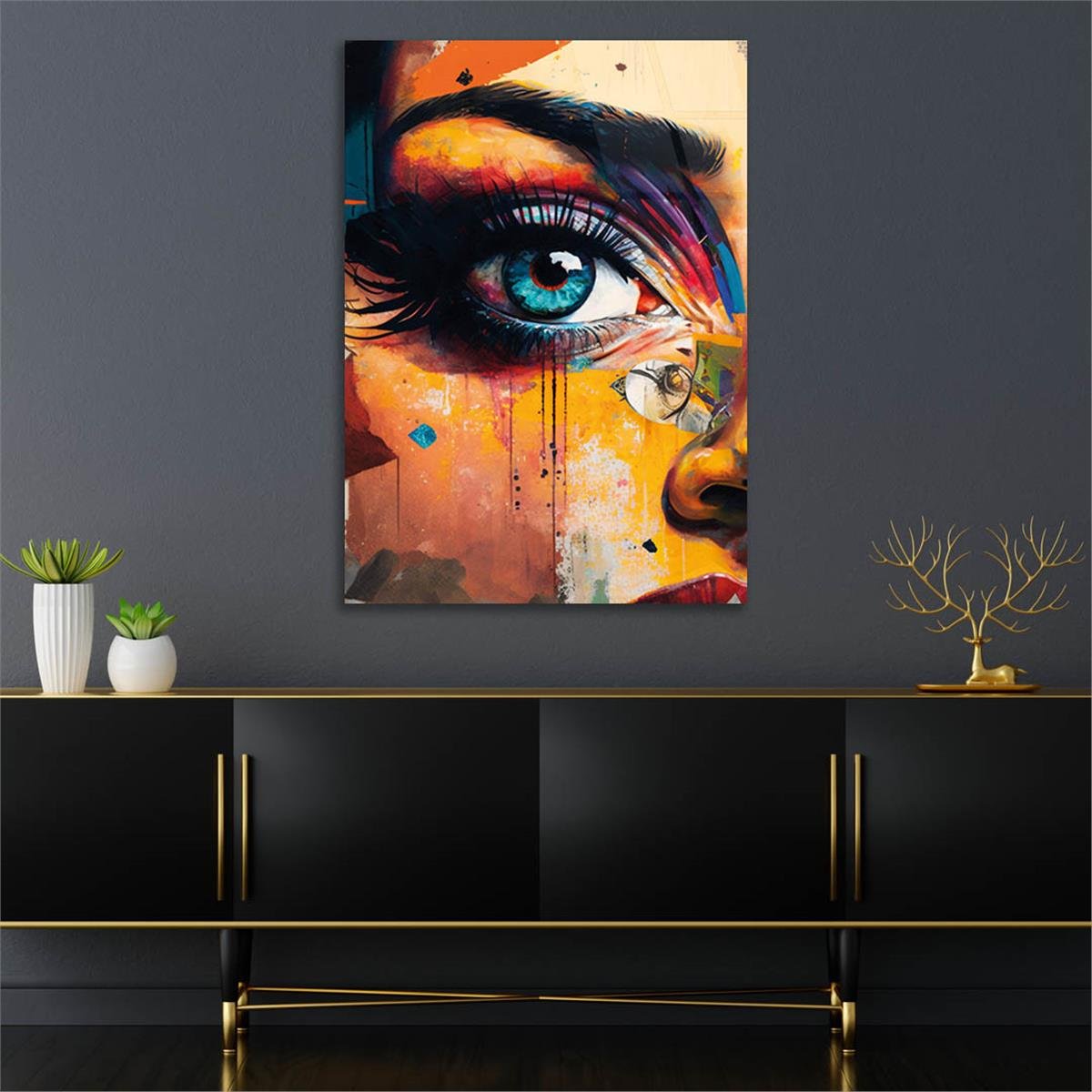 Vertical Tempered Glasss Wall Arts Art-Themed247