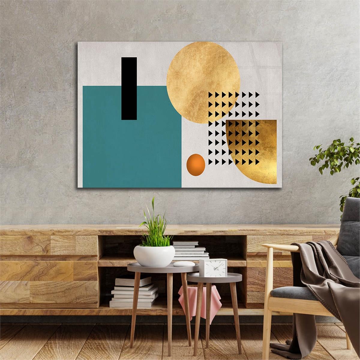 Horizontal Art-Themed Tempered Glass Wall Art 256