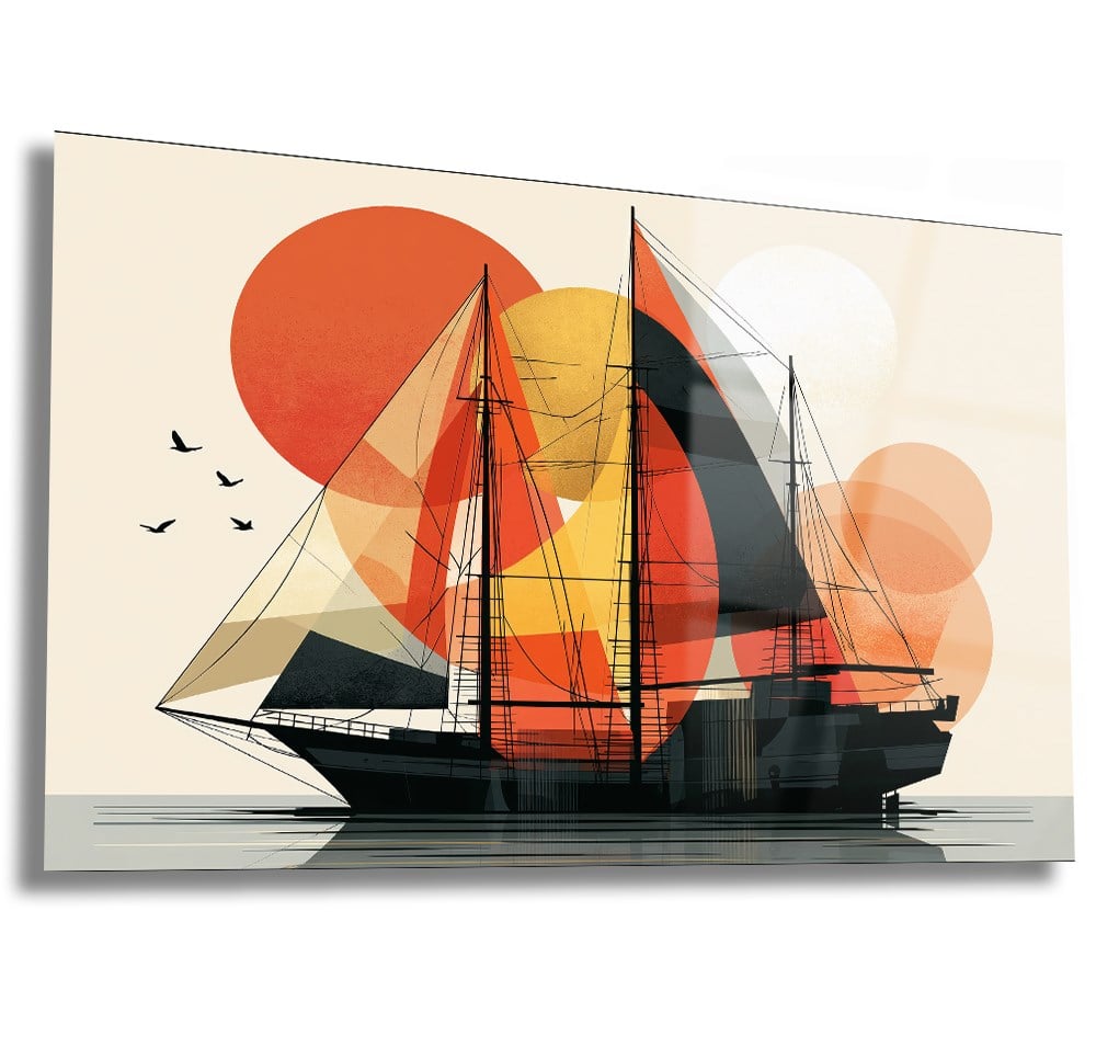 Horizontal Art-Themed Tempered Glass Wall Art 576