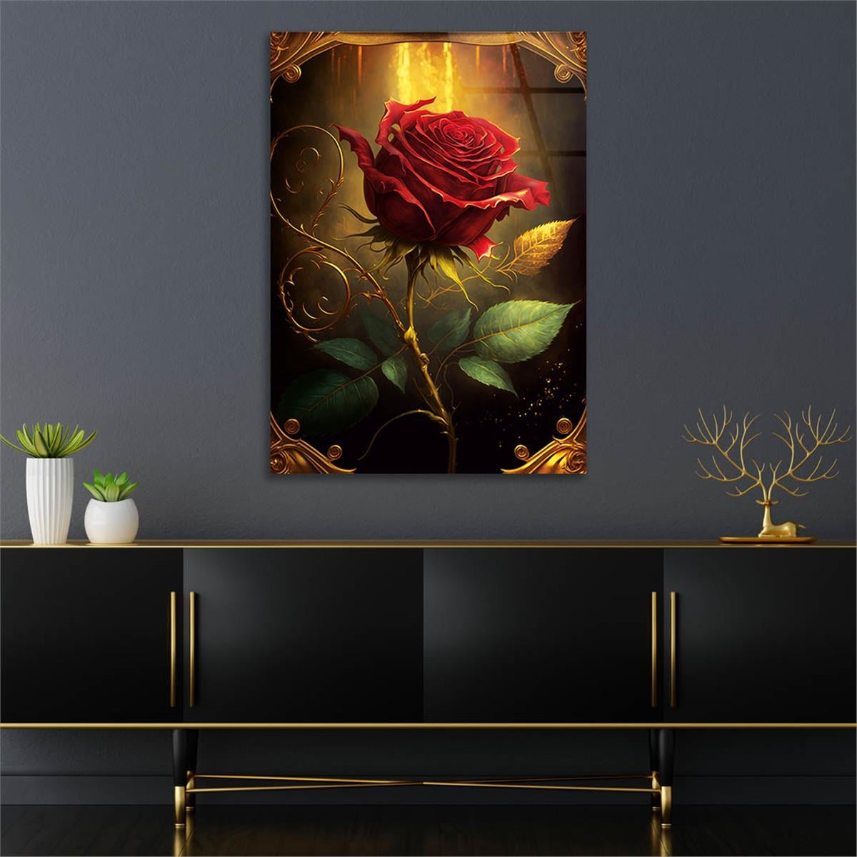 Vertical Tempered Glasss Wall Arts Natured-Themed164