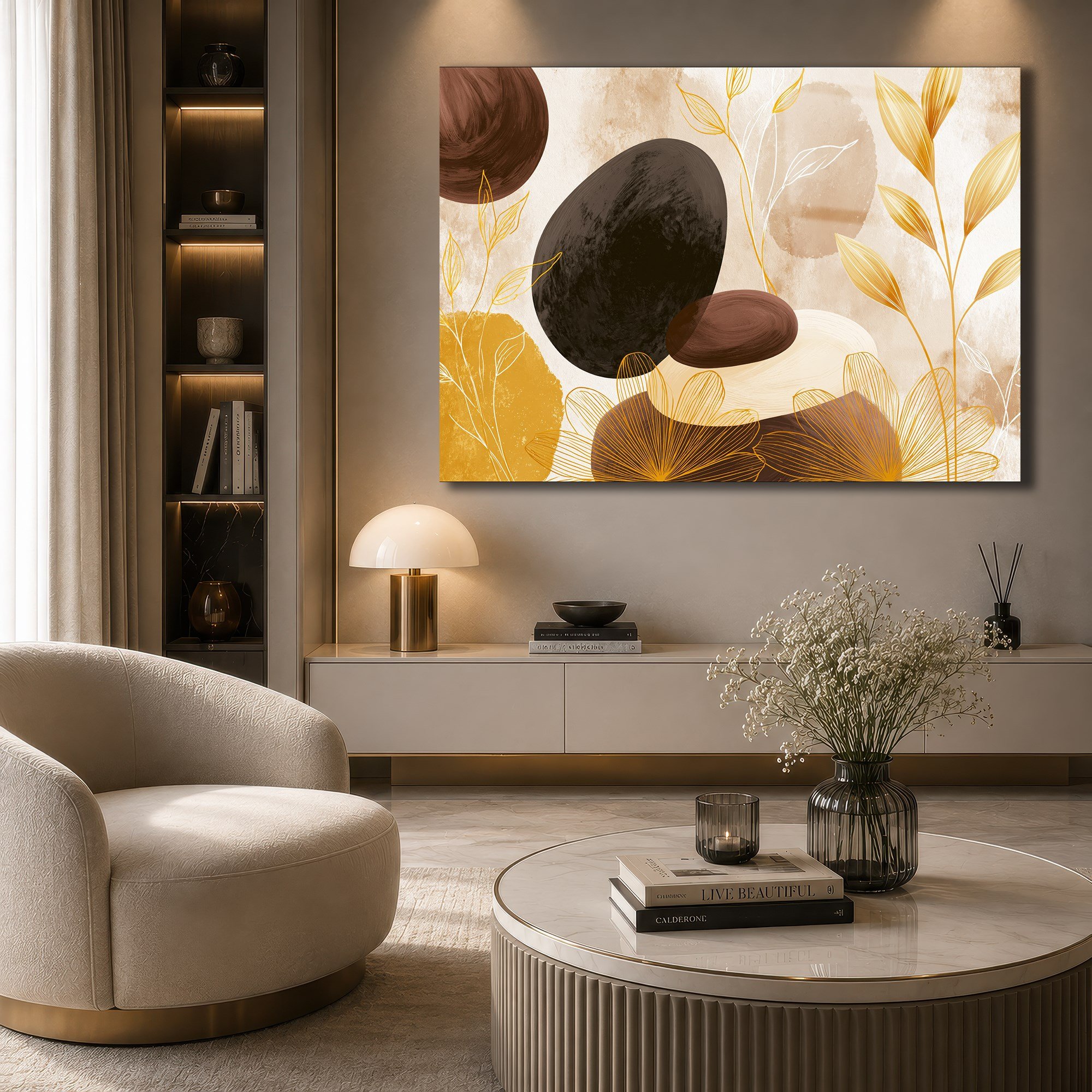 Horizontal Art-Themed Tempered Glass Wall Art 578