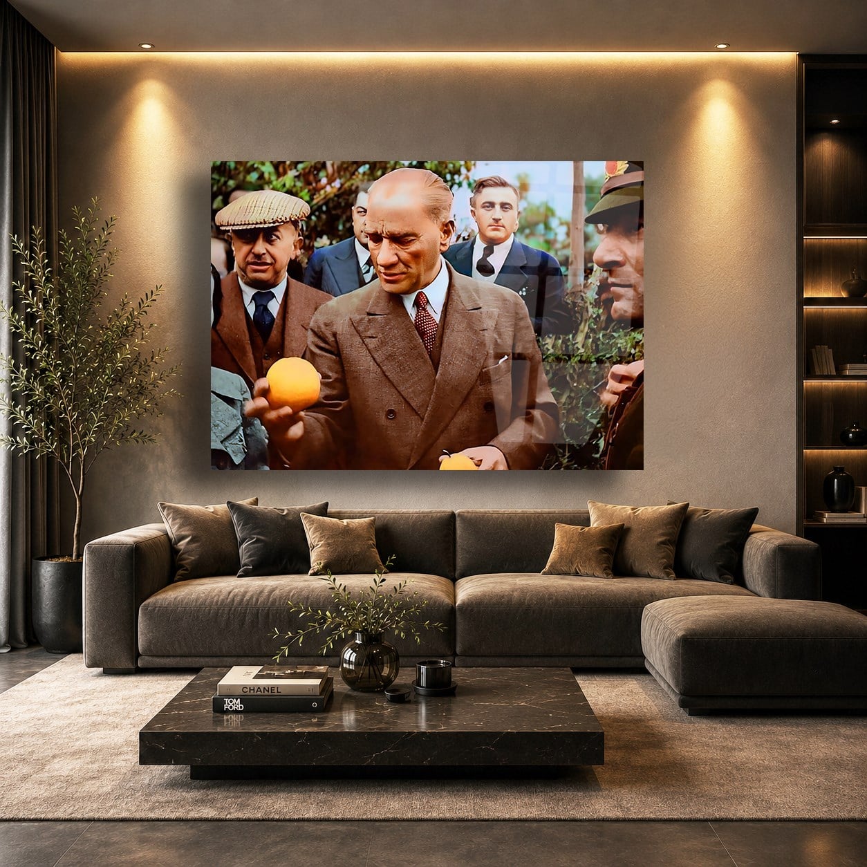 Yatay VatanTemalı Cam Tablo 102