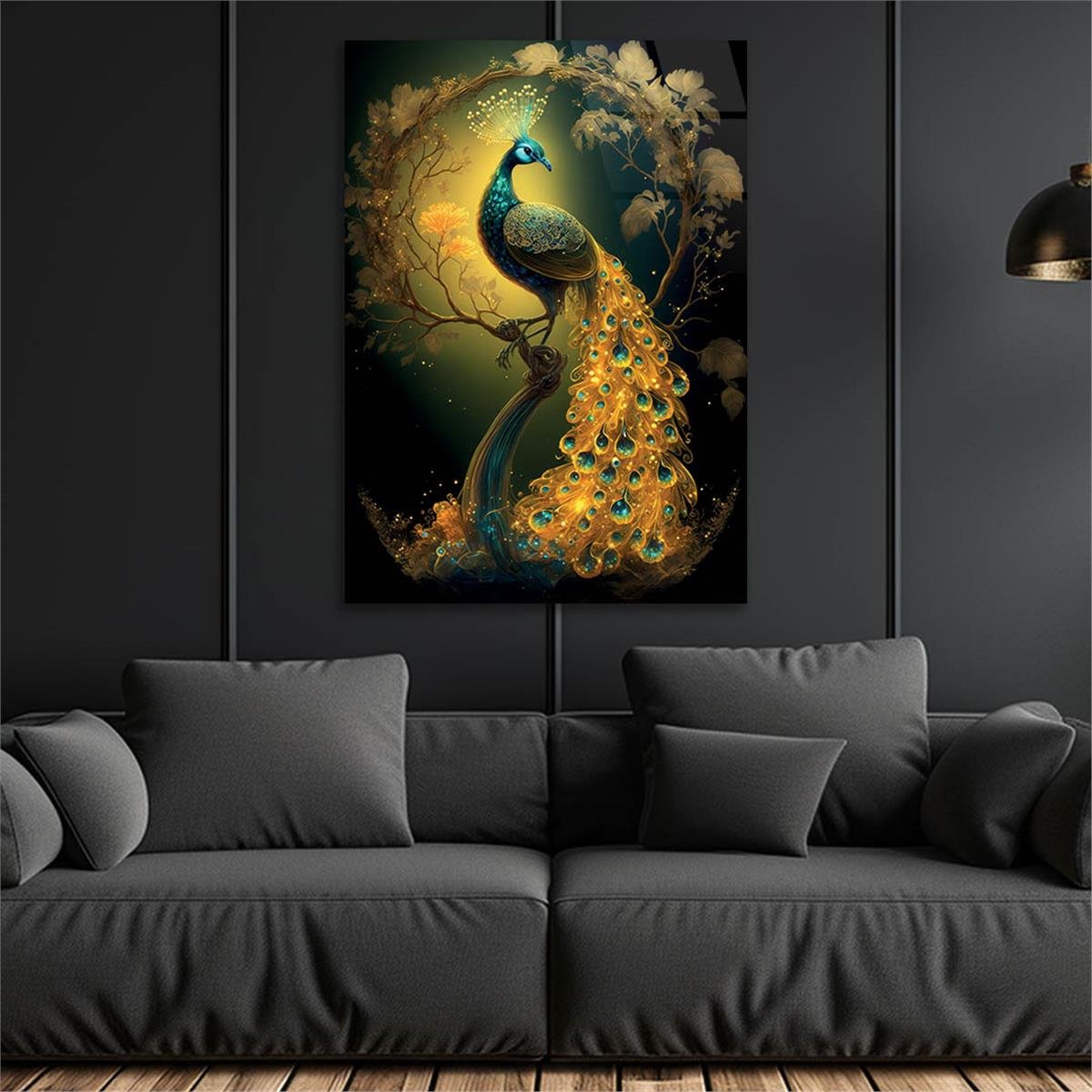 Vertical Tempered Glasss Wall Arts Natured-Themed188