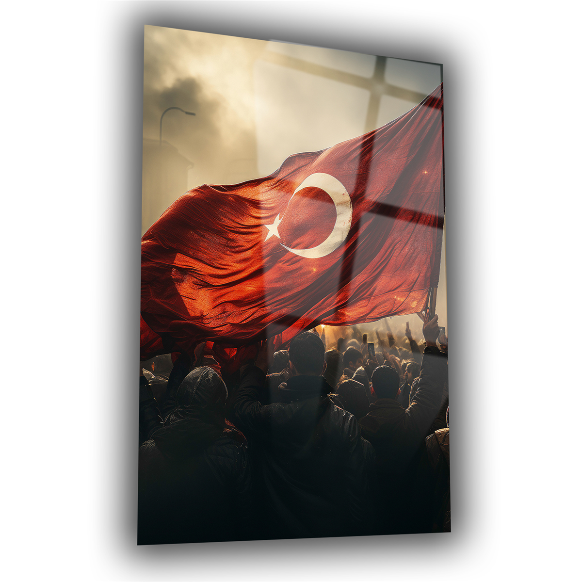 Dikey VatanTemalı Cam Tablo 160