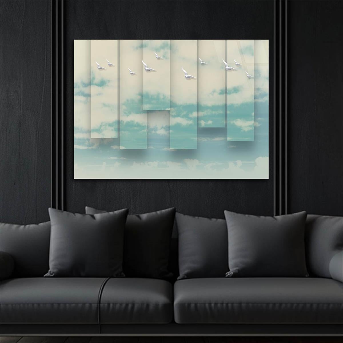 Horizontal Art-Themed Tempered Glass Wall Art 246