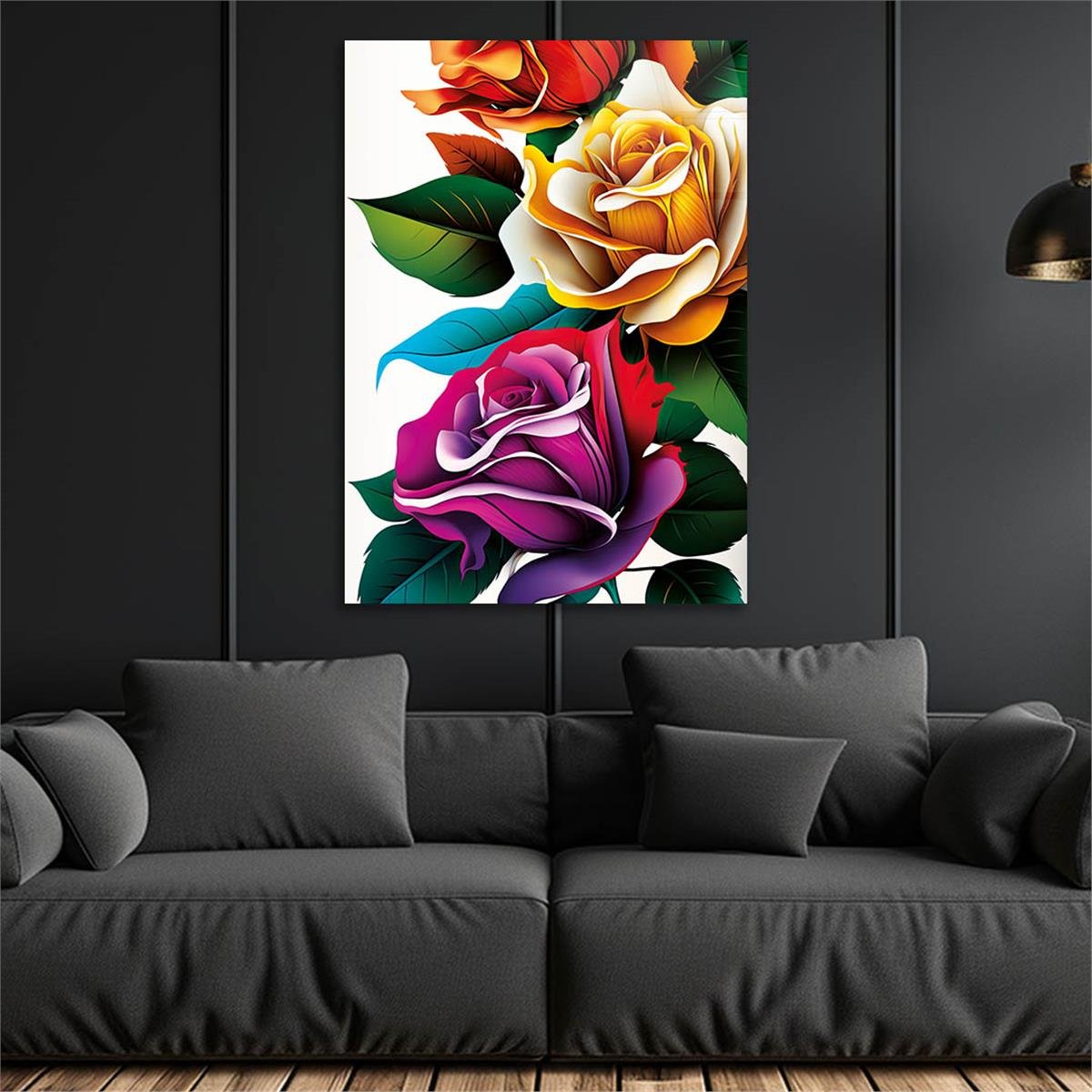 Vertical Tempered Glasss Wall Arts Natured-Themed141