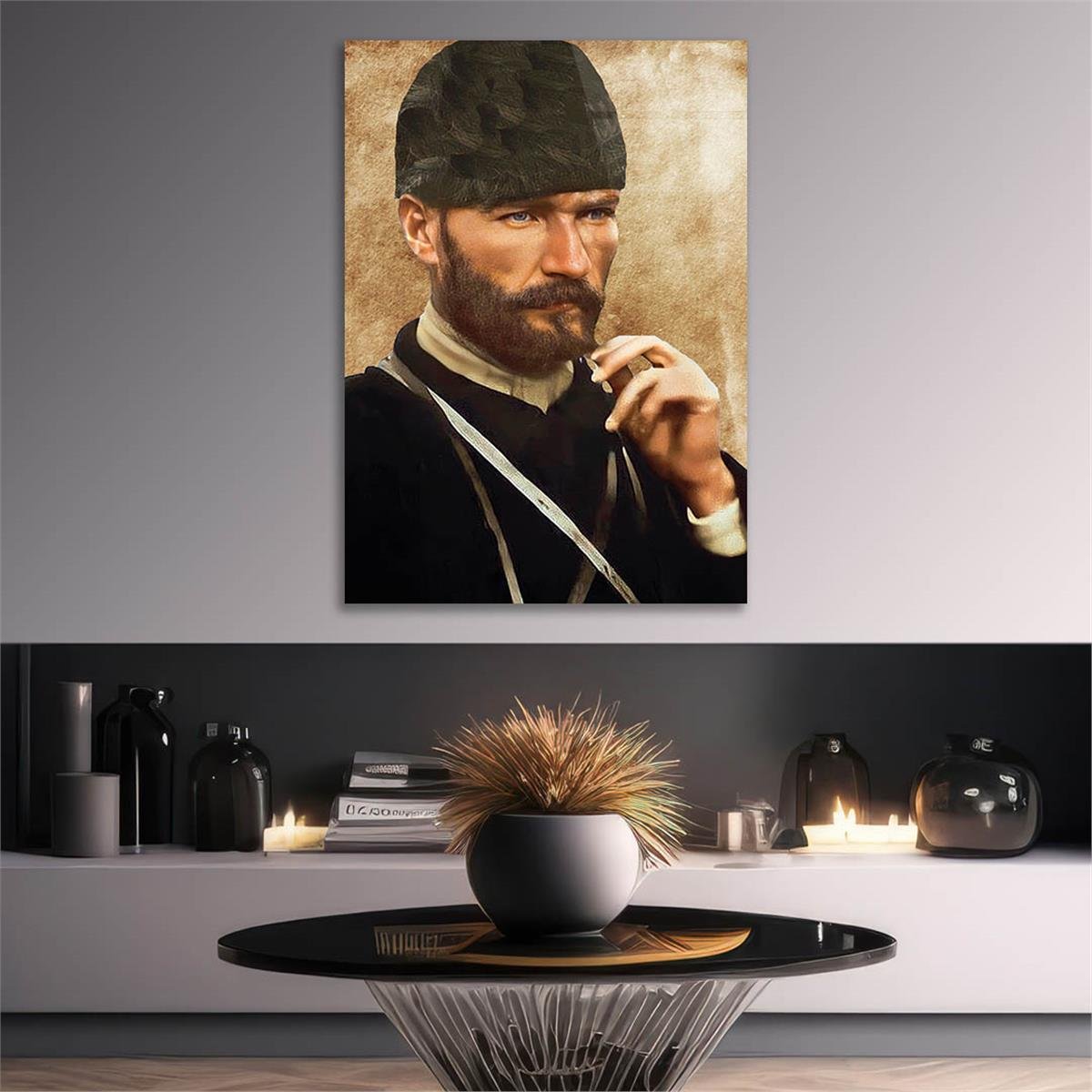 MUSTAFA KEMAL ATATÜRK Tempered Glasss Wall Art