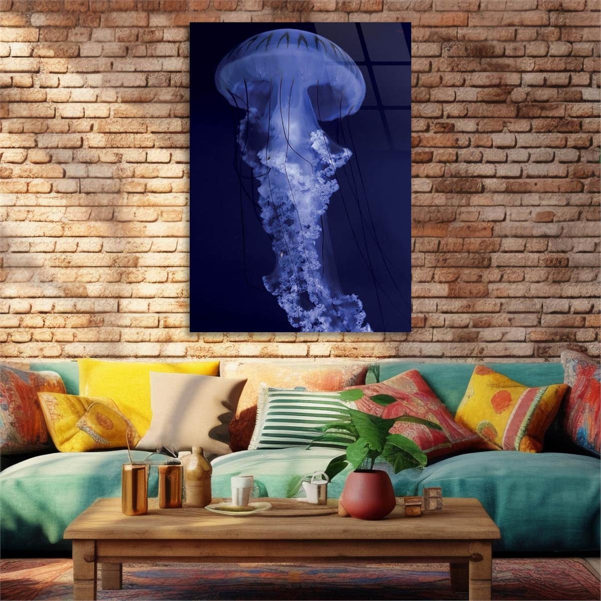 Vertical Tempered Glasss Wall Arts Natured-Themed217