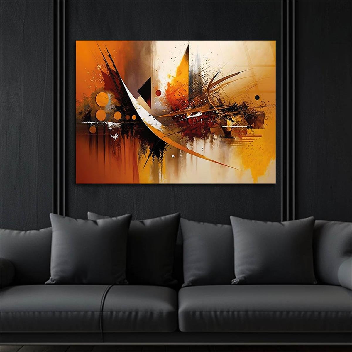 Horizontal Art-Themed Tempered Glass Wall Art 341