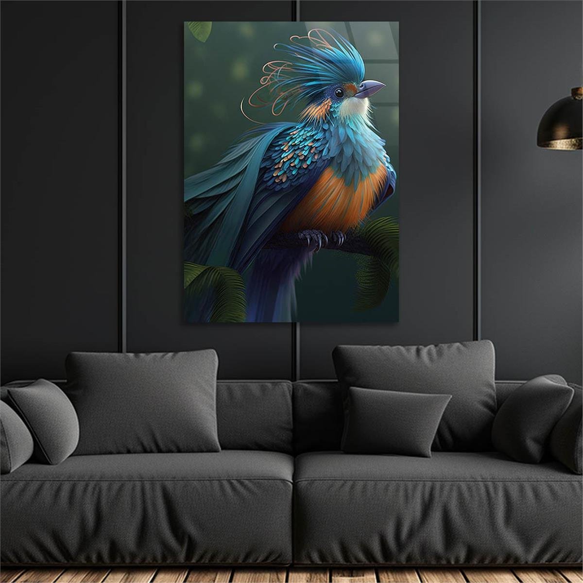 Vertical Tempered Glasss Wall Arts Natured-Themed167