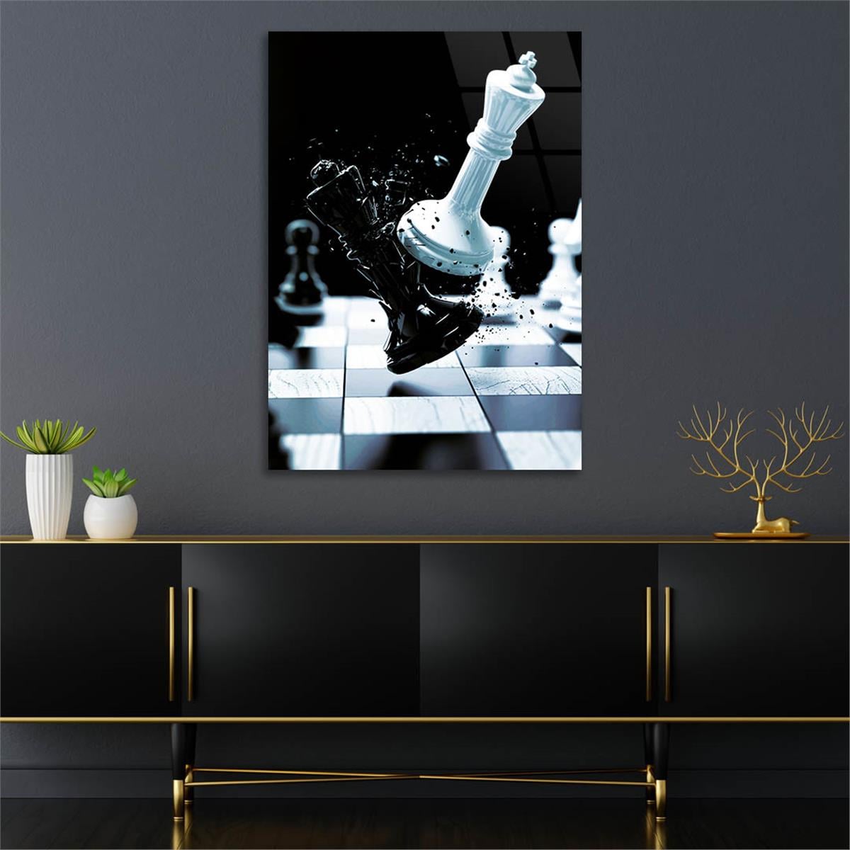 Vertical Tempered Glasss Wall Arts Art-Themed 324