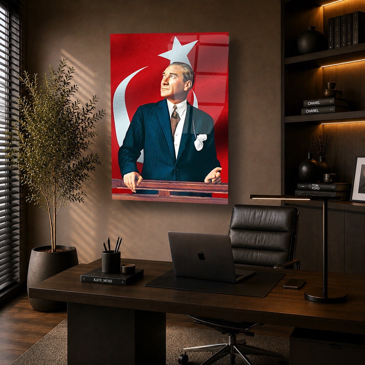 MUSTAFA KEMAL ATATÜRK GÖRSELLİ CAM TABLO