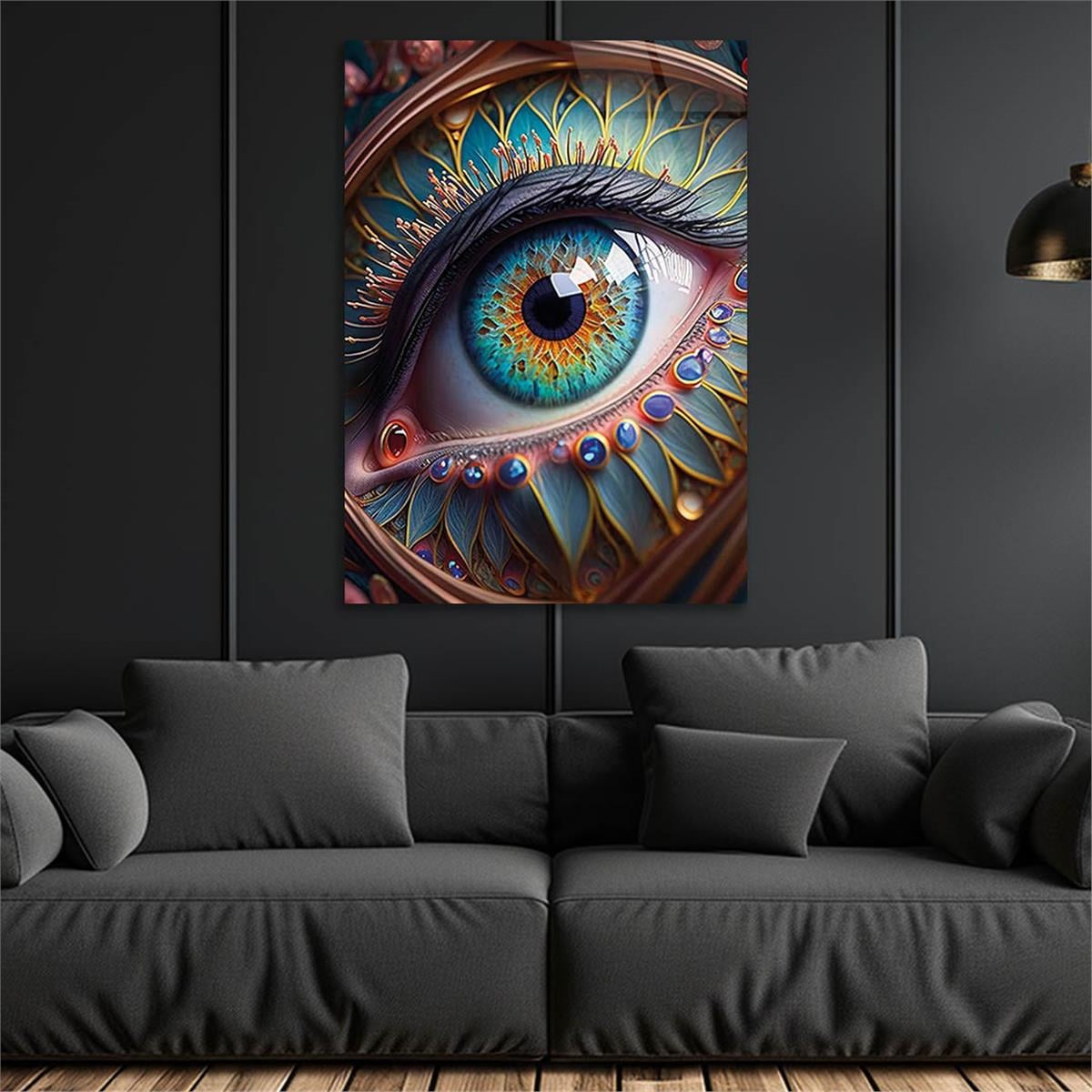Vertical Tempered Glasss Wall Arts Natured-Themed172